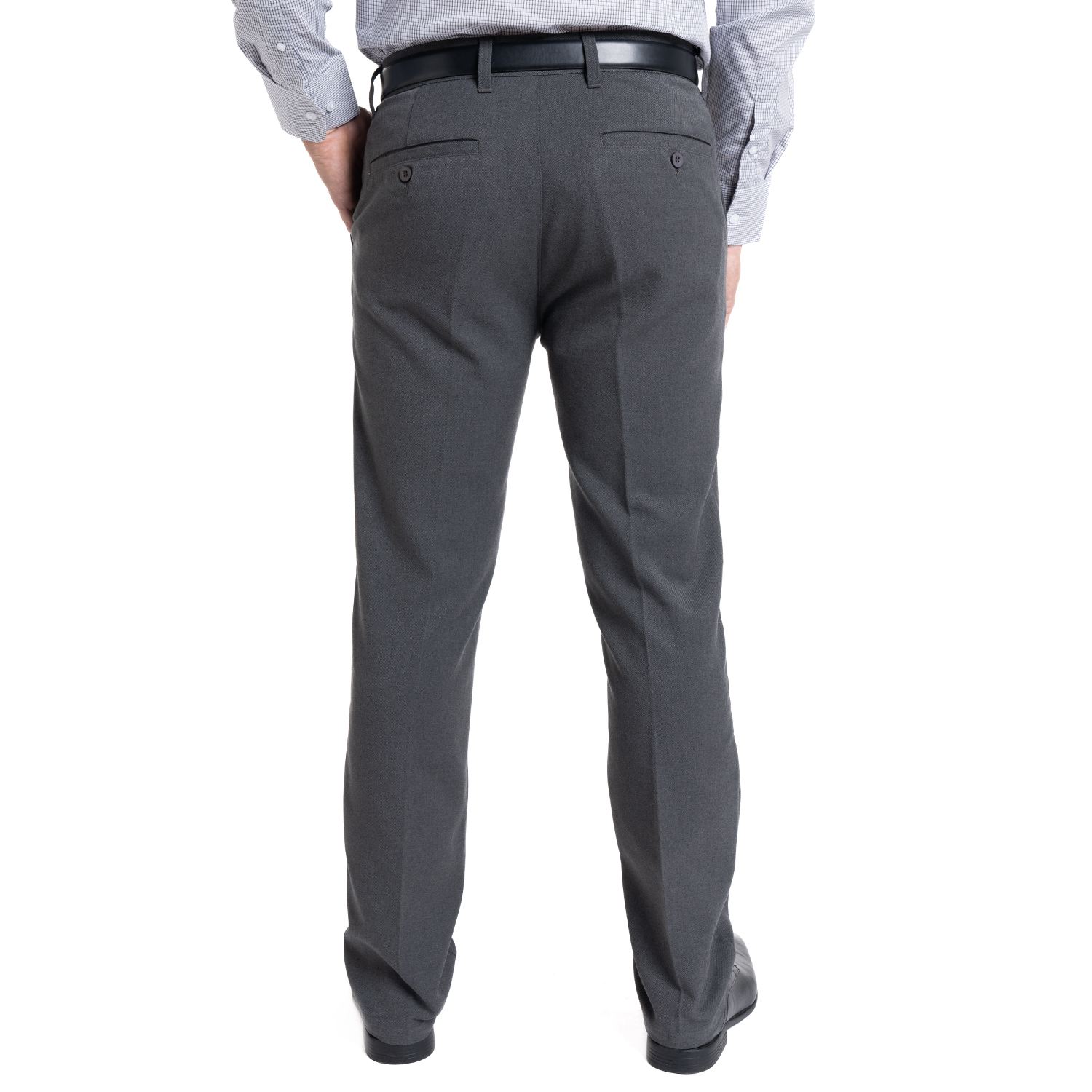 PANTALON CASIMIR FRENTE PLANO REGULAR FIT | GRIS OSCURO - 2