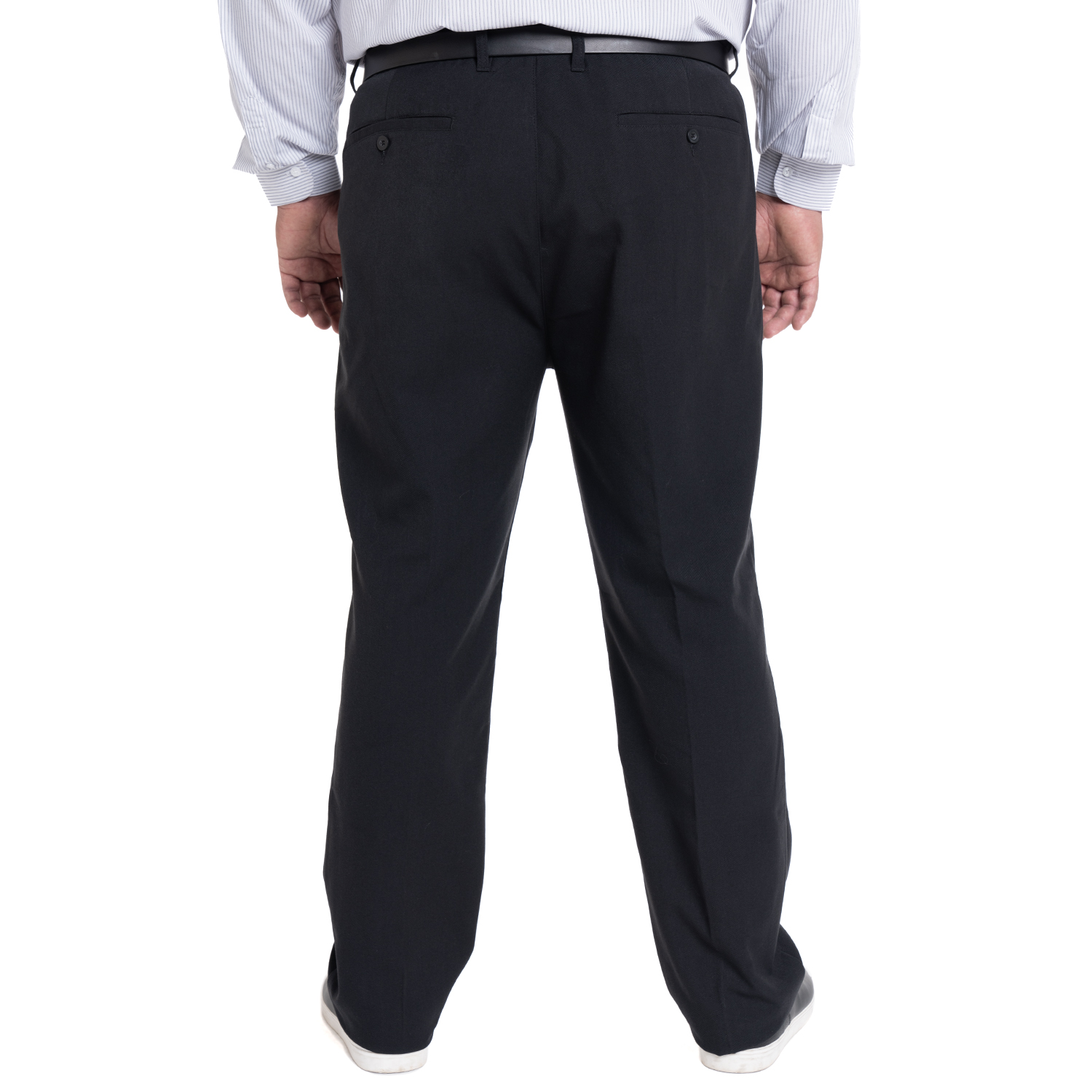 PANTALON CASIMIR FRENTE PLANO REGULAR FIT | NEGRO - 2