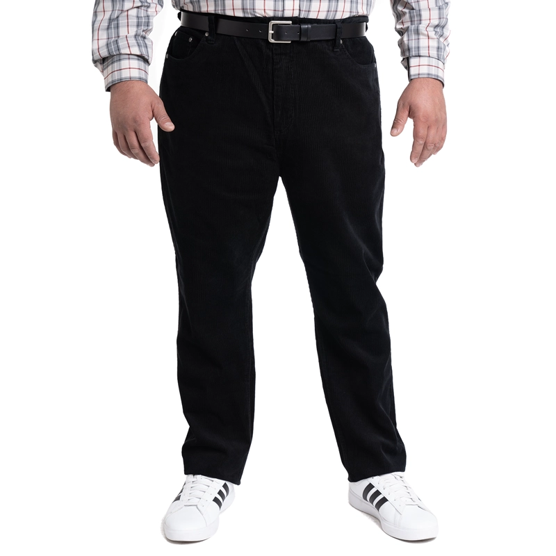 PANTALON COTELE 5 BOLSILLOS REGULAR FIT | NEGRO - 1