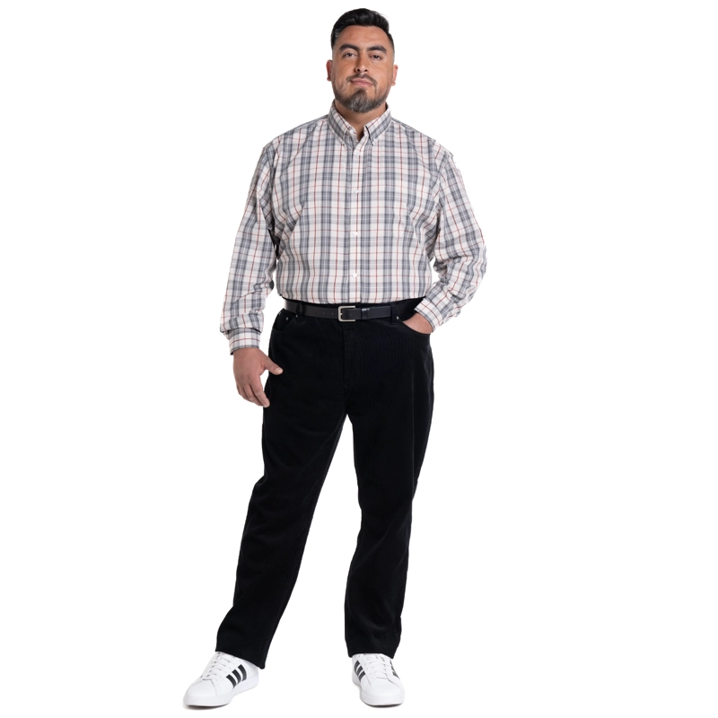 PANTALON COTELE 5 BOLSILLOS REGULAR FIT | NEGRO - 4