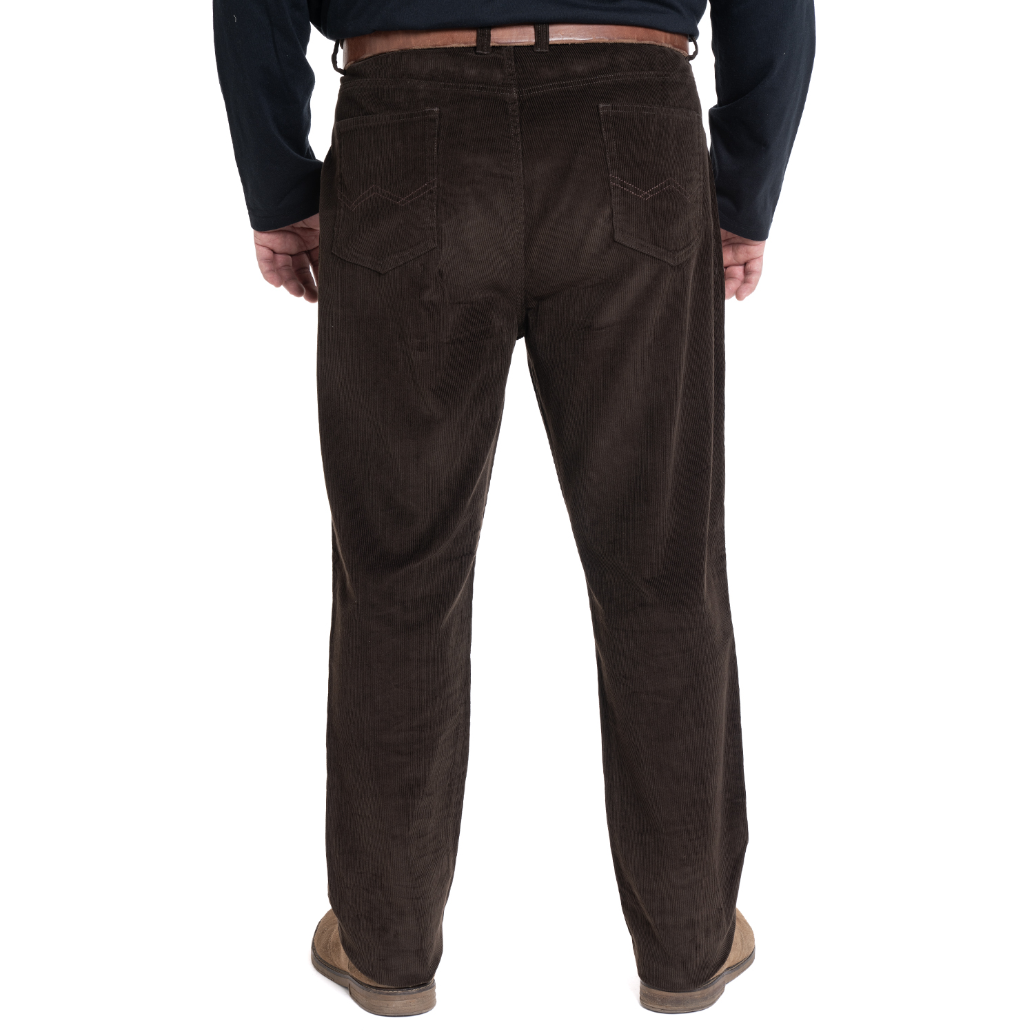 PANTALON COTELE 5 BOLSILLOS REGULAR FIT | CAFÉ OSCURO - 2