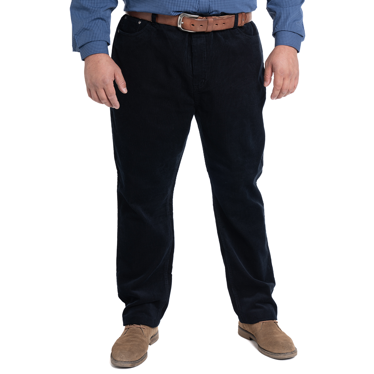 PANTALON COTELE 5 BOLSILLOS REGULAR FIT | AZUL MARINO - 1
