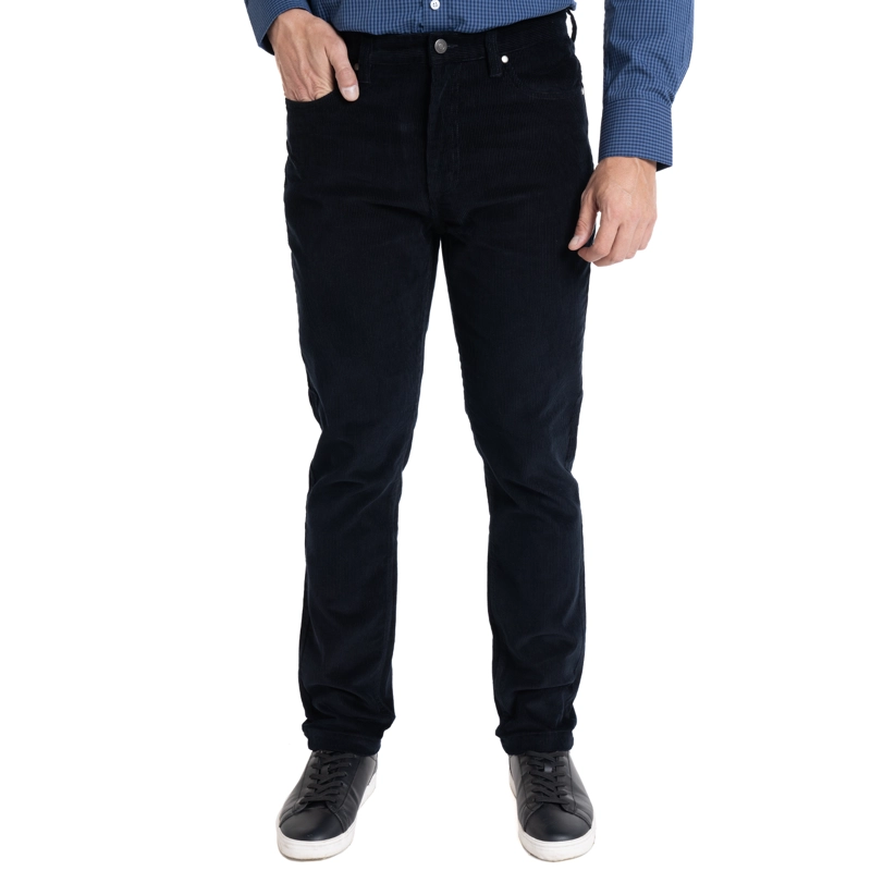 PANTALON COTELE 5 BOLSILLOS REGULAR FIT | AZUL MARINO - 1