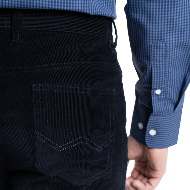 PANTALON COTELE 5 BOLSILLOS REGULAR FIT | AZUL MARINO - 3