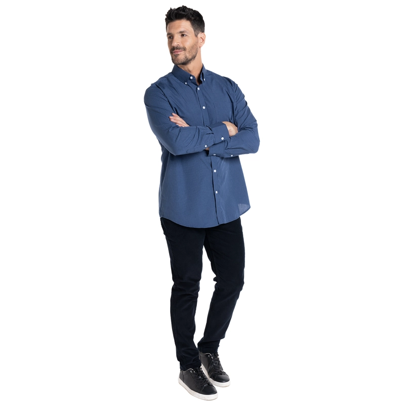 PANTALON COTELE 5 BOLSILLOS REGULAR FIT | AZUL MARINO - 4