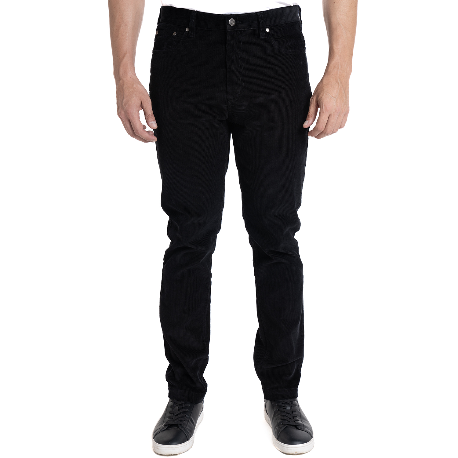 PANTALON COTELE 5 BOLSILLOS REGULAR FIT | GRIS OSCURO - 1