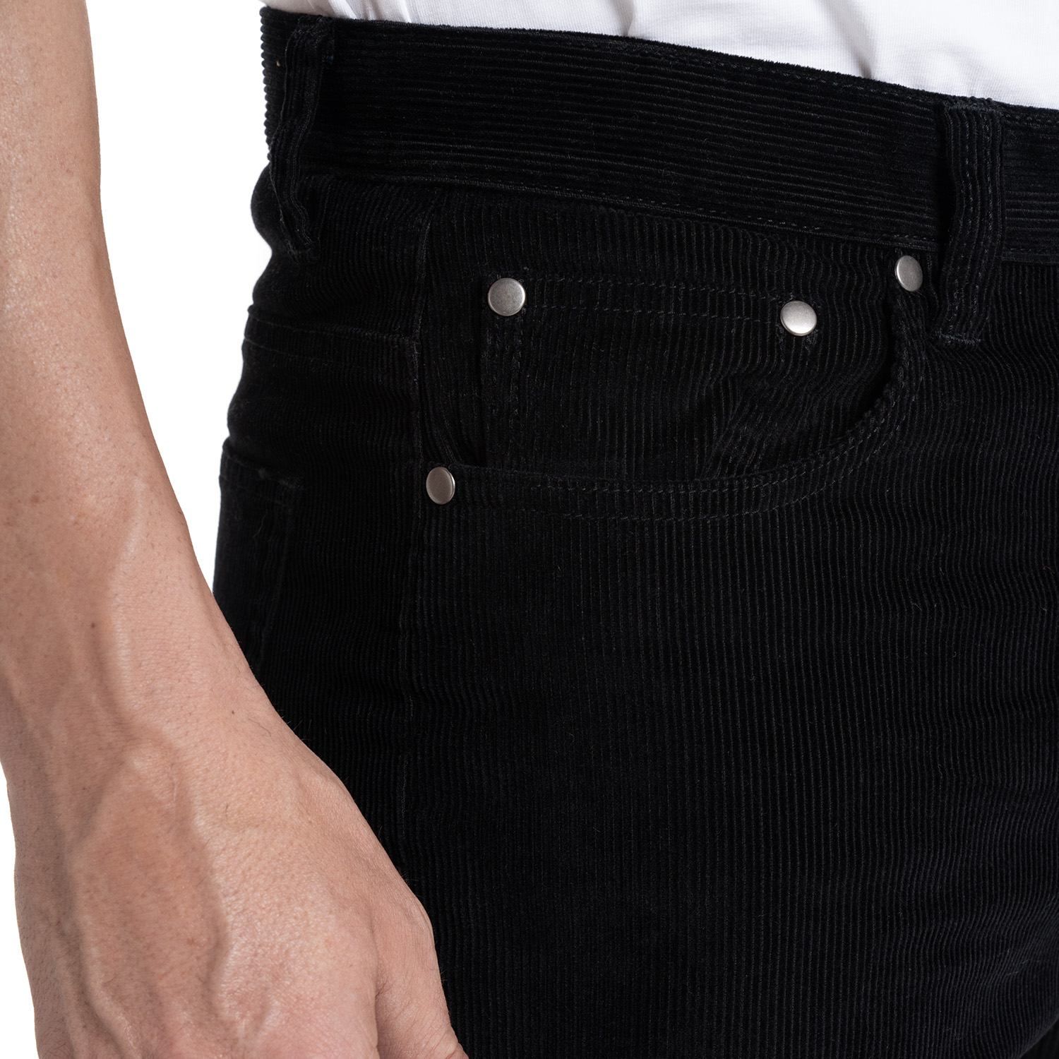 PANTALON COTELE 5 BOLSILLOS REGULAR FIT | GRIS OSCURO - 3