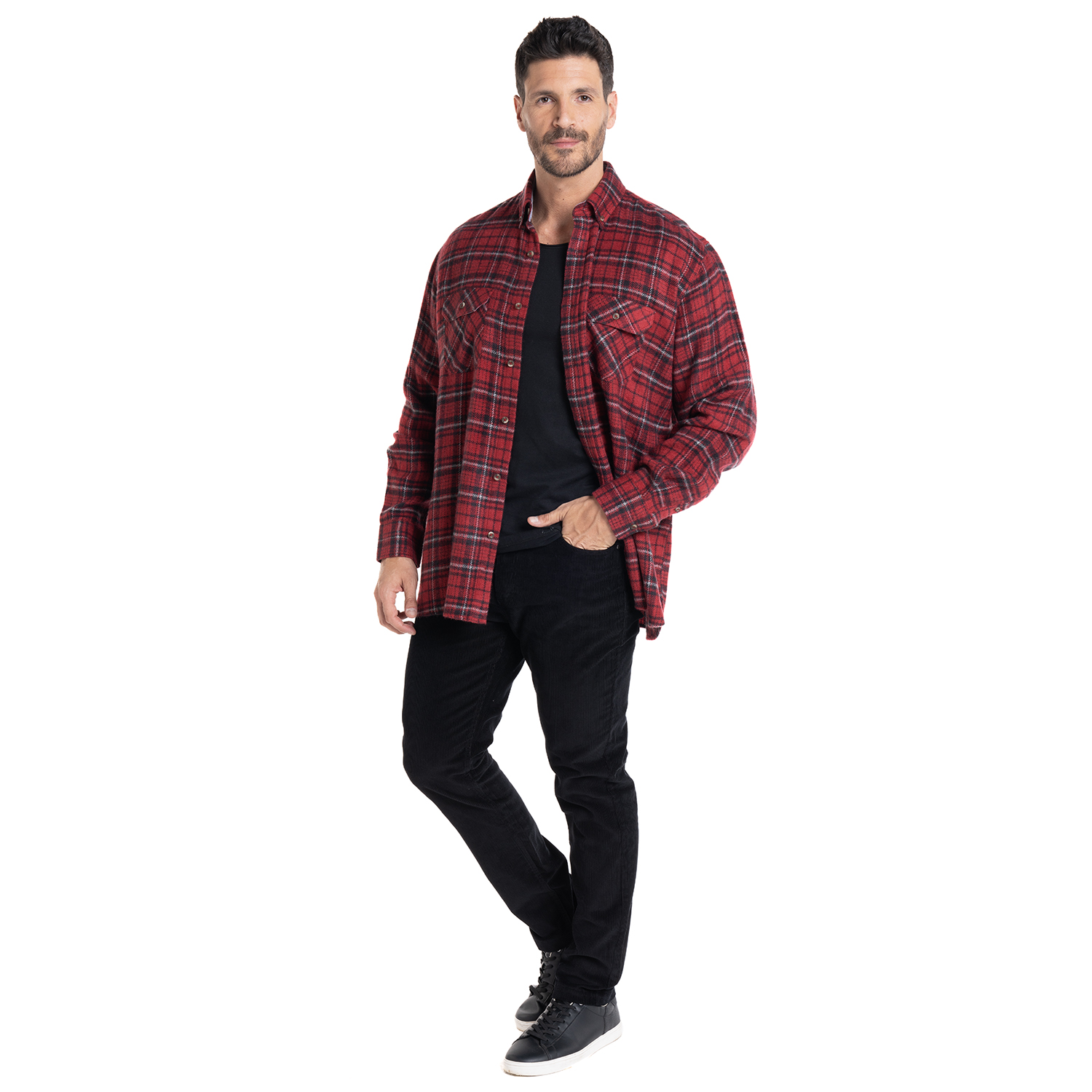 PANTALON COTELE 5 BOLSILLOS REGULAR FIT | GRIS OSCURO - 4