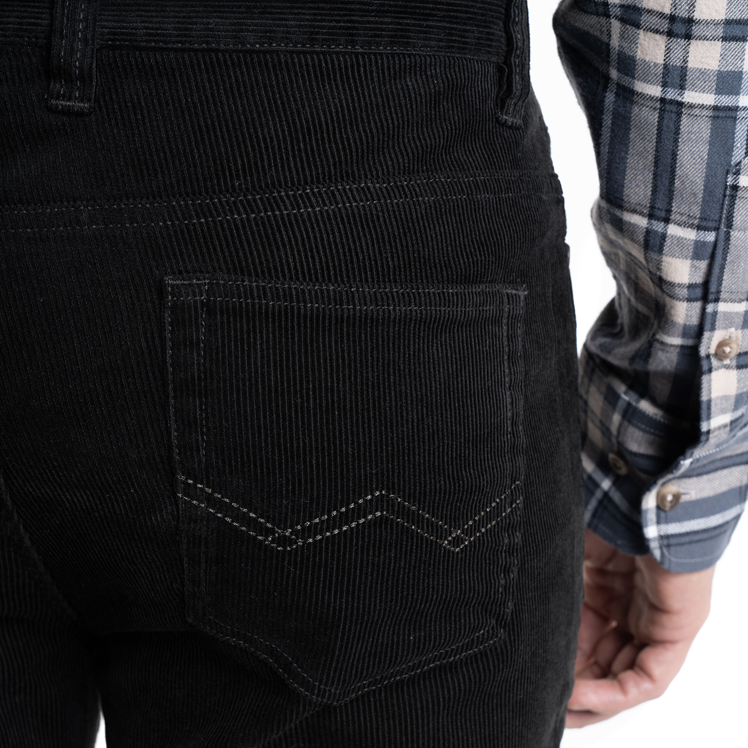PANTALON COTELE 5 BOLSILLOS REGULAR FIT | VERDE - 3