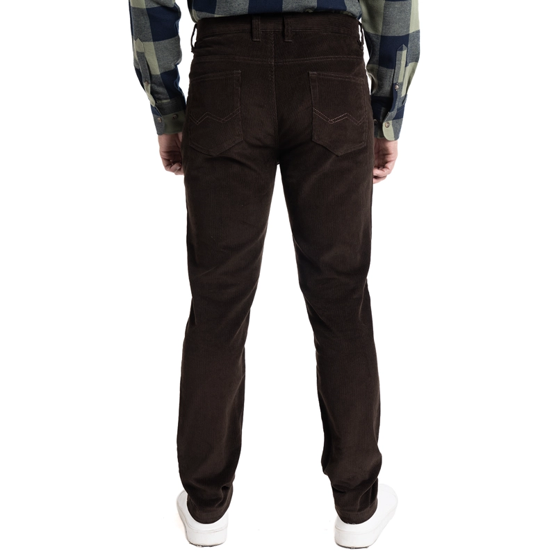 PANTALON COTELE 5 BOLSILLOS REGULAR FIT | CAFÉ OSCURO - 2
