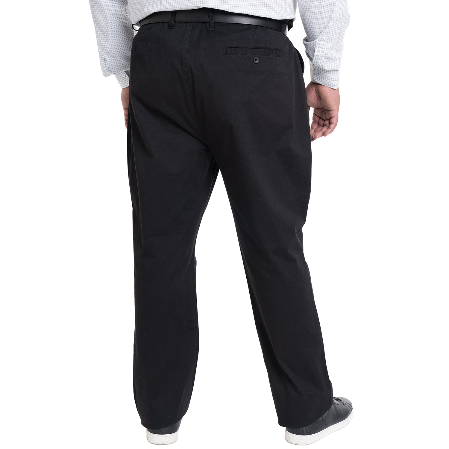 PANTALÓN FRENTE PLANO SPANDEX REGULAR FIT | NEGRO - 2