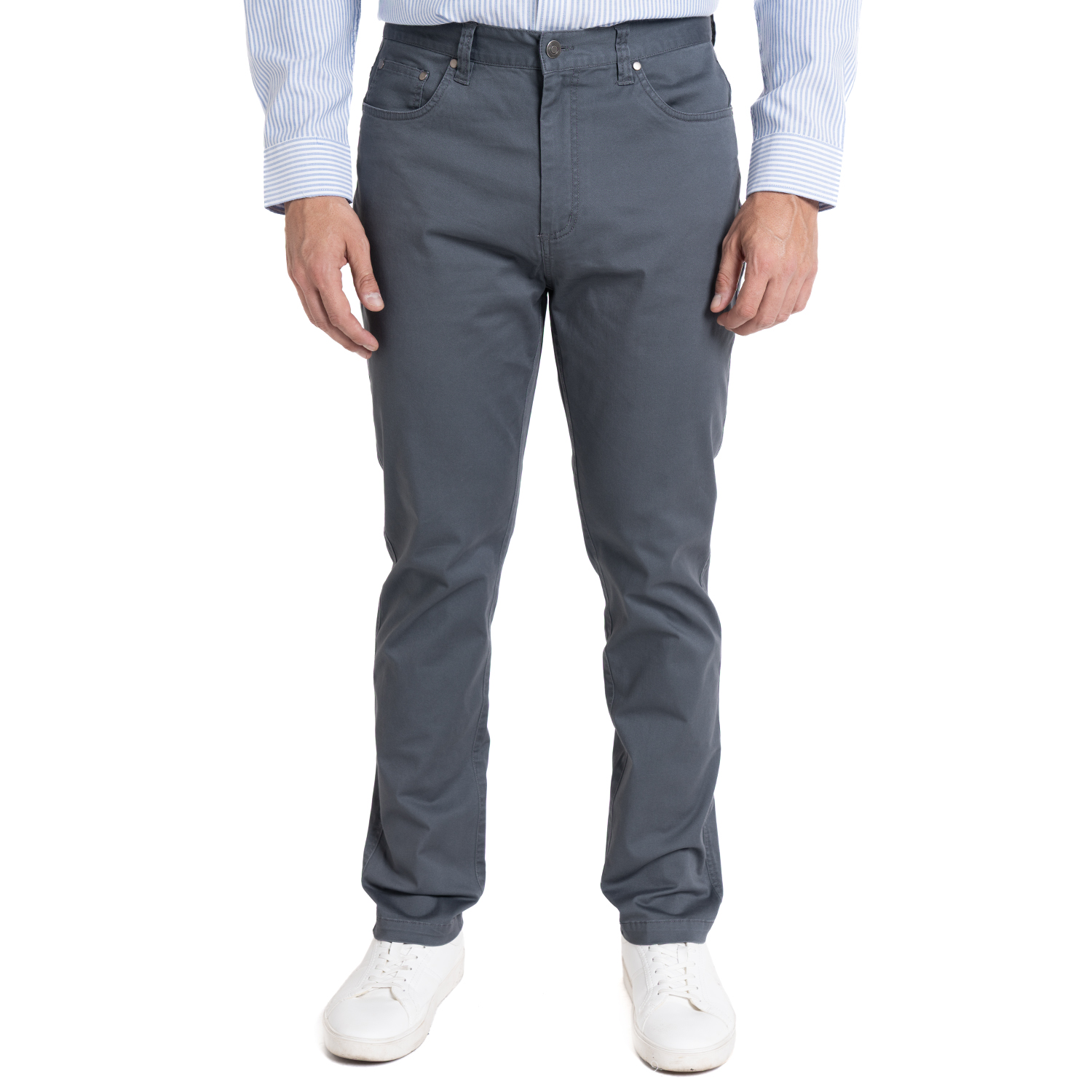 PANTALON 5 BOLSILLOS SPANDEX SLIM FIT | GRIS OSCURO - 1