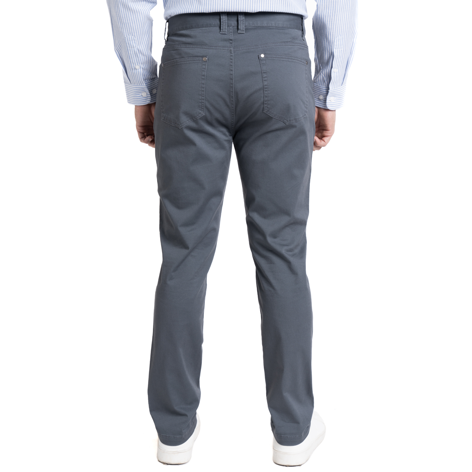 PANTALON 5 BOLSILLOS SPANDEX SLIM FIT | GRIS OSCURO - 2