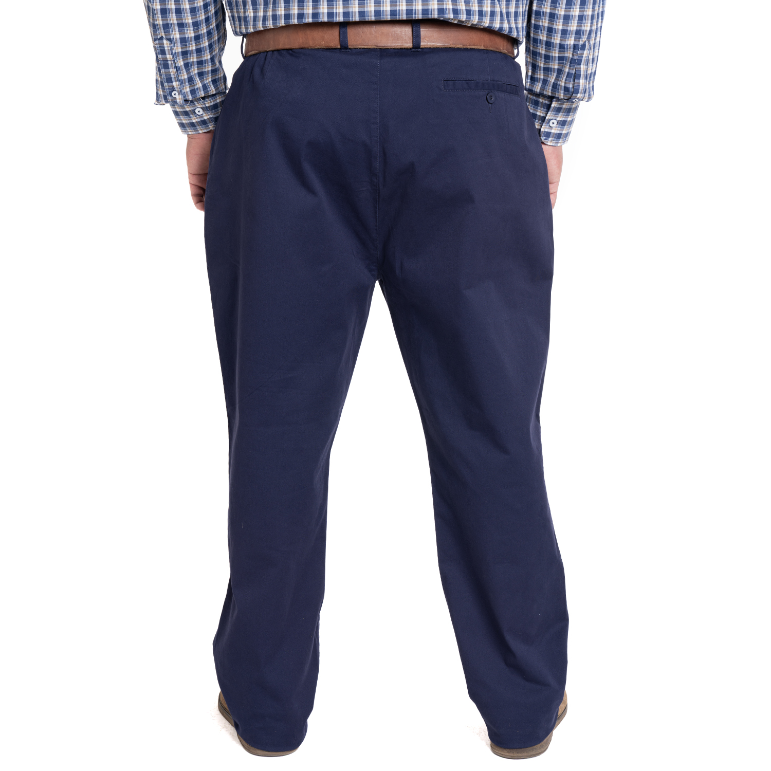 PANTALÓN FRENTE PLANO SPANDEX REGULAR FIT | AZUL - 2
