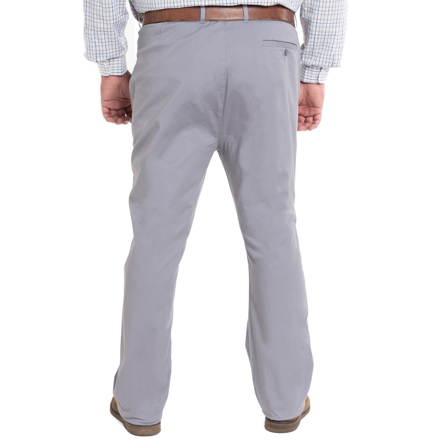 PANTALÓN FRENTE PLANO SPANDEX REGULAR FIT | GRIS CLARO - 2