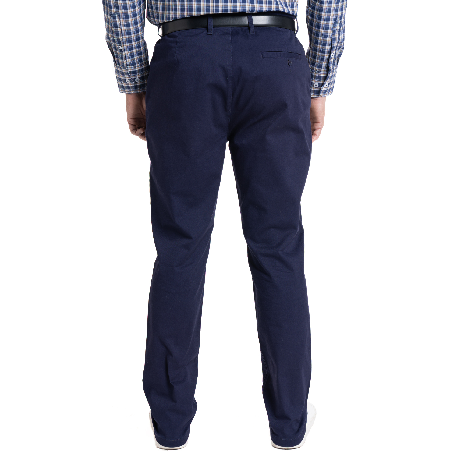 PANTALÓN FRENTE PLANO SPANDEX REGULAR FIT | AZUL - 2