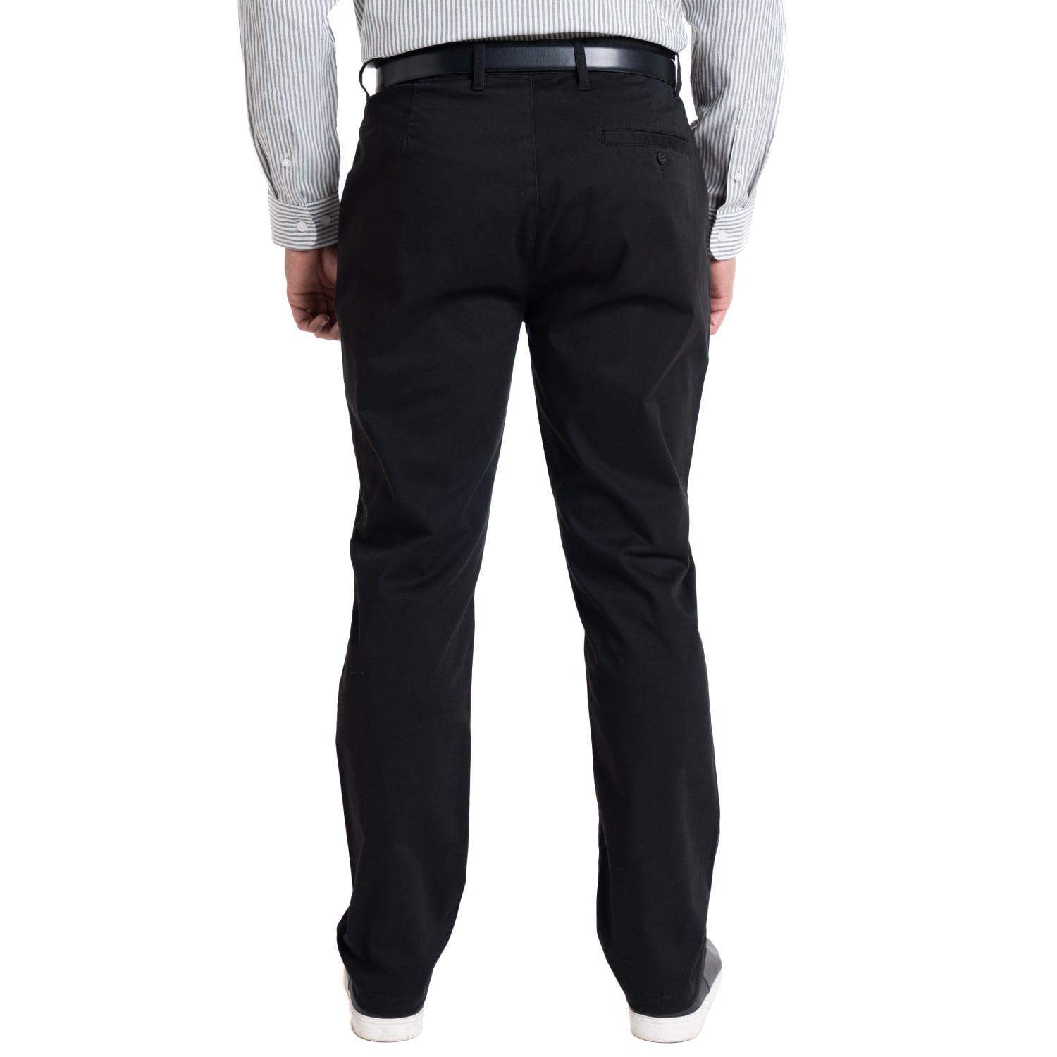 PANTALÓN FRENTE PLANO SPANDEX REGULAR FIT | NEGRO - 2