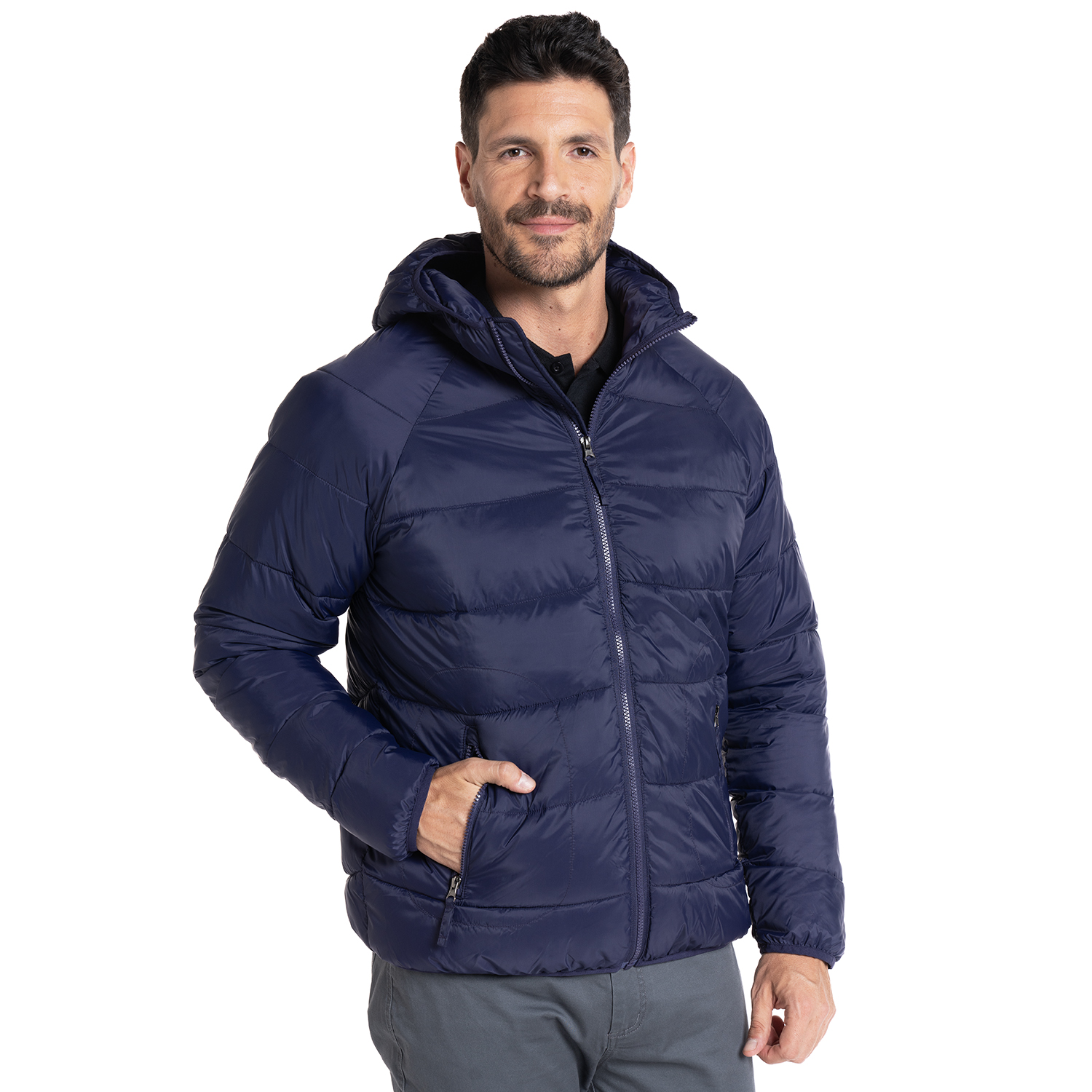 PARKA CON CAPUCHA | AZUL MARINO - 1