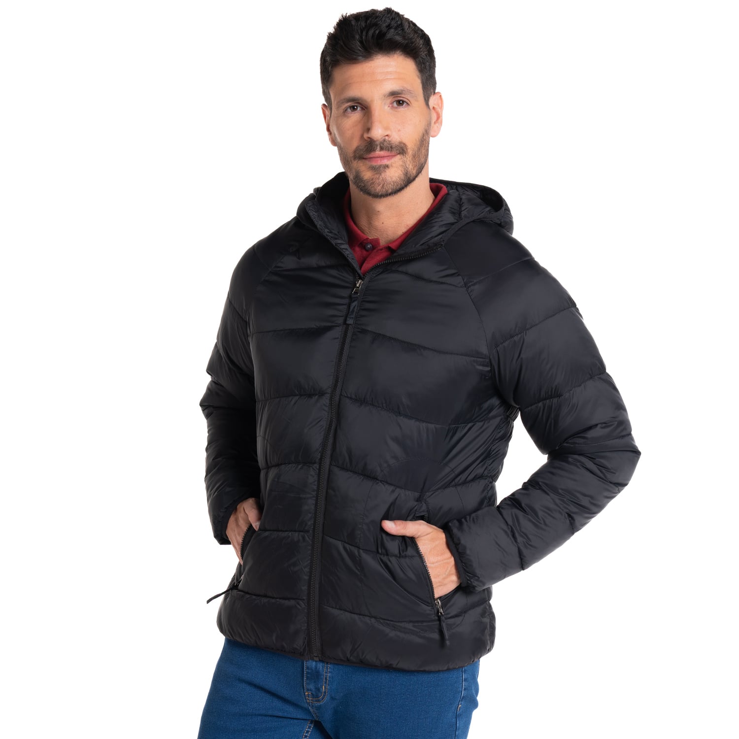 PARKA CON CAPUCHA | EN COLOR NEGRO - 1
