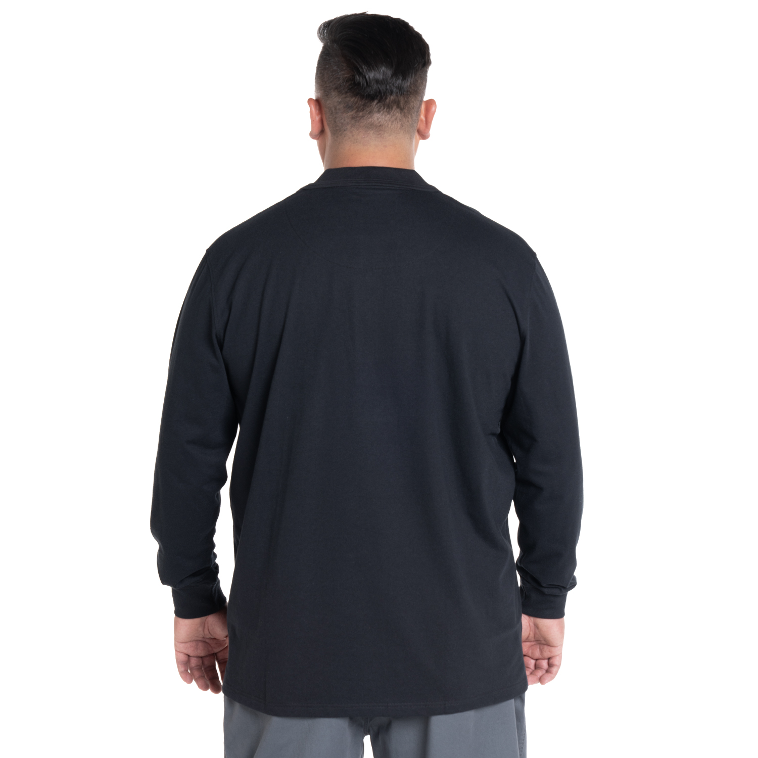 POLERA MANGA LARGA JERSEY CUELLO CAMISERO | GRIS - 2
