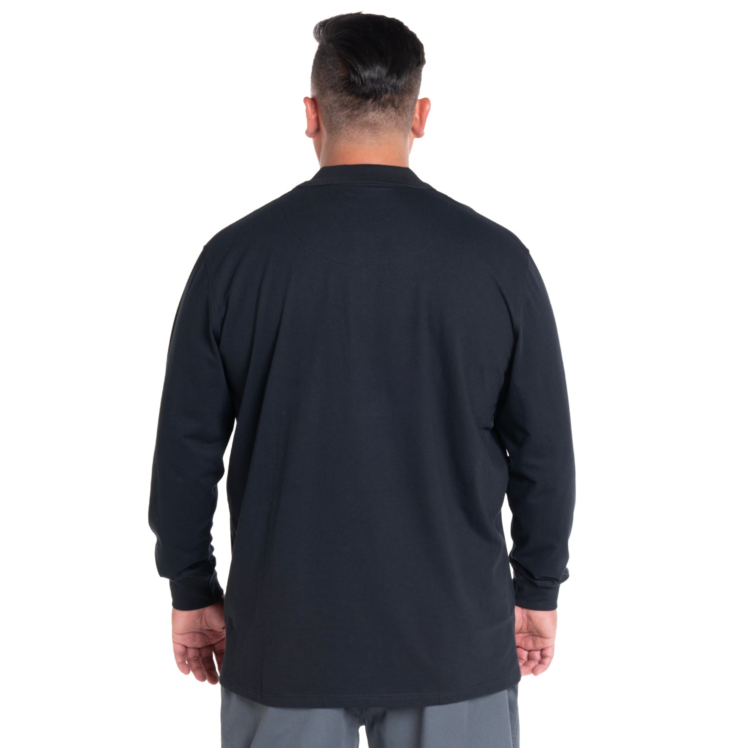 POLERA MANGA LARGA JERSEY CUELLO CAMISERO | GRIS - 2