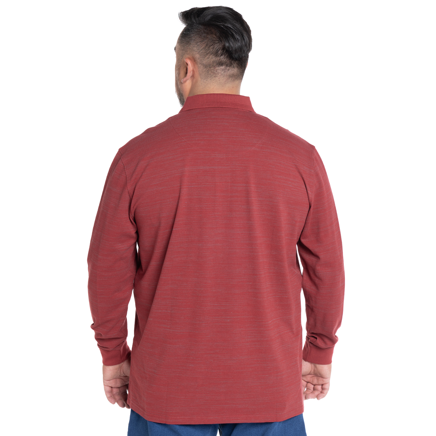 POLERA MANGA LARGA PIQUÉ SLUB | ROJO - 2