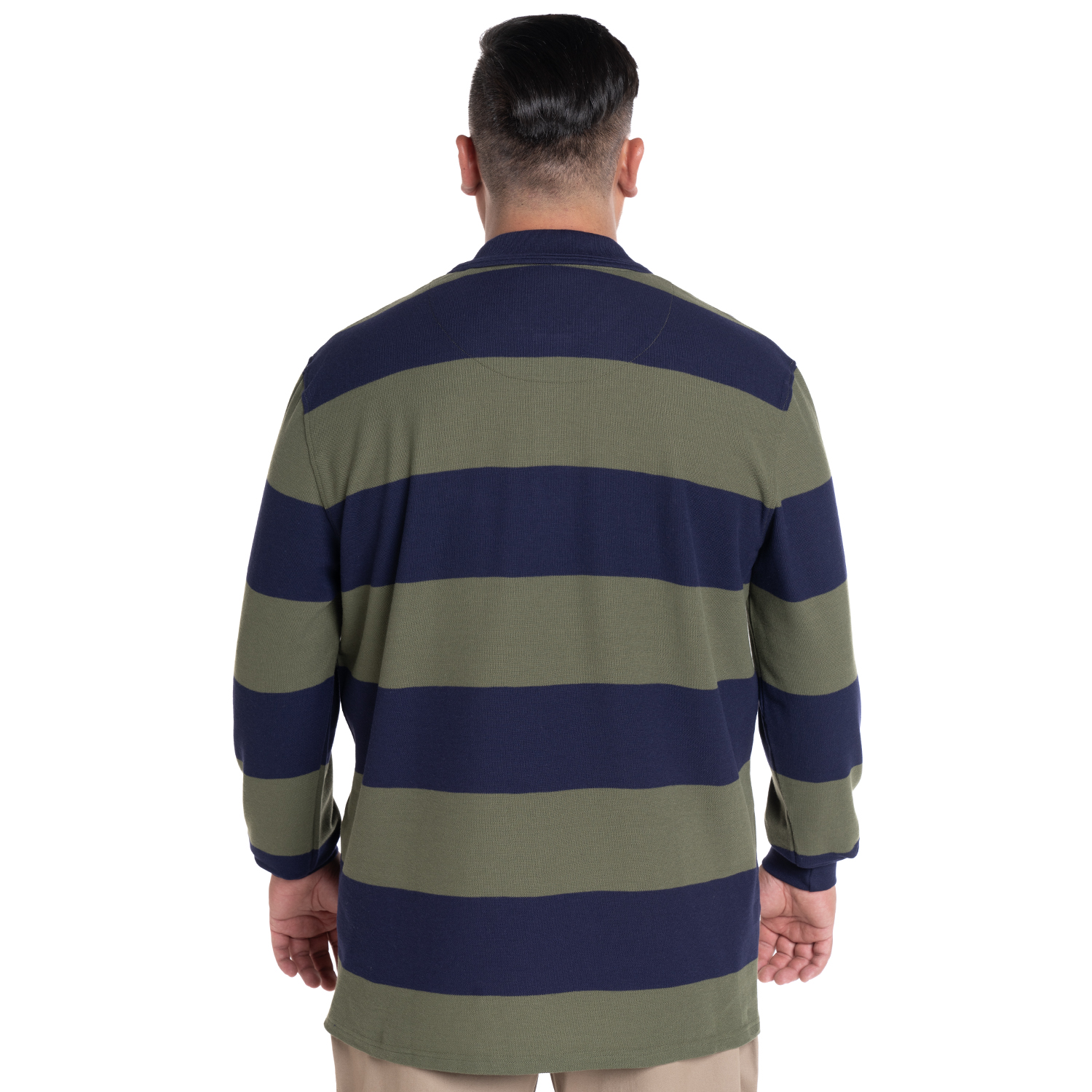 POLERA MANGA LARGA PIQUE LISTADA | VERDE OSCURO - 2
