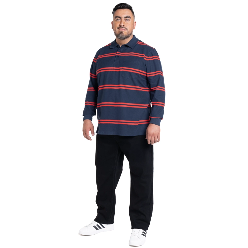 POLERA MANGA LARGA PIQUE LISTADA | ROJO - 4