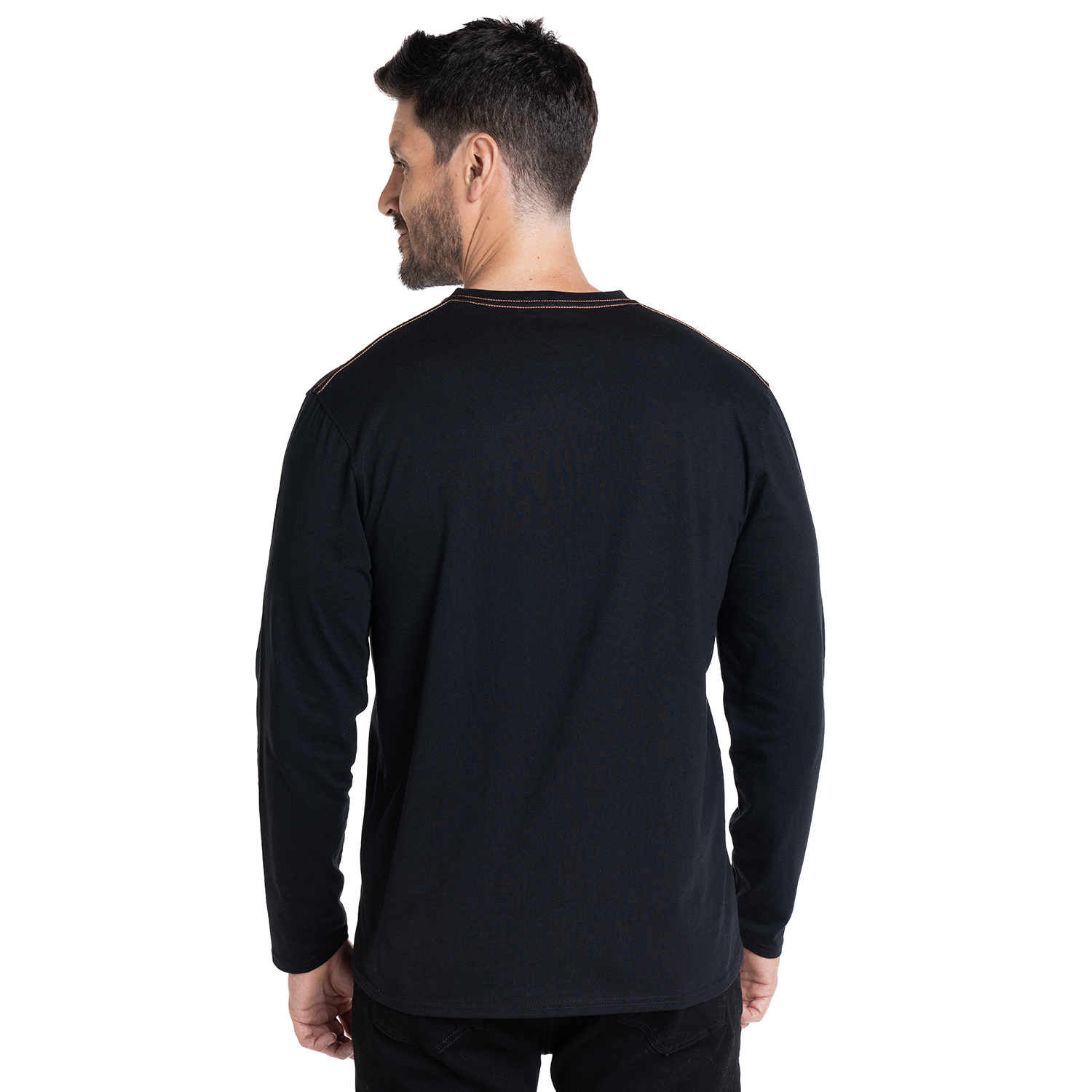 POLERA MANGA LARGA JERSEY ESTAMPADO FRONT | EN COLOR NEGRO - 2