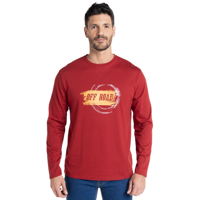 POLERA MANGA LARGA JERSEY ESTAMPADO FRONT | BURDEO - 1