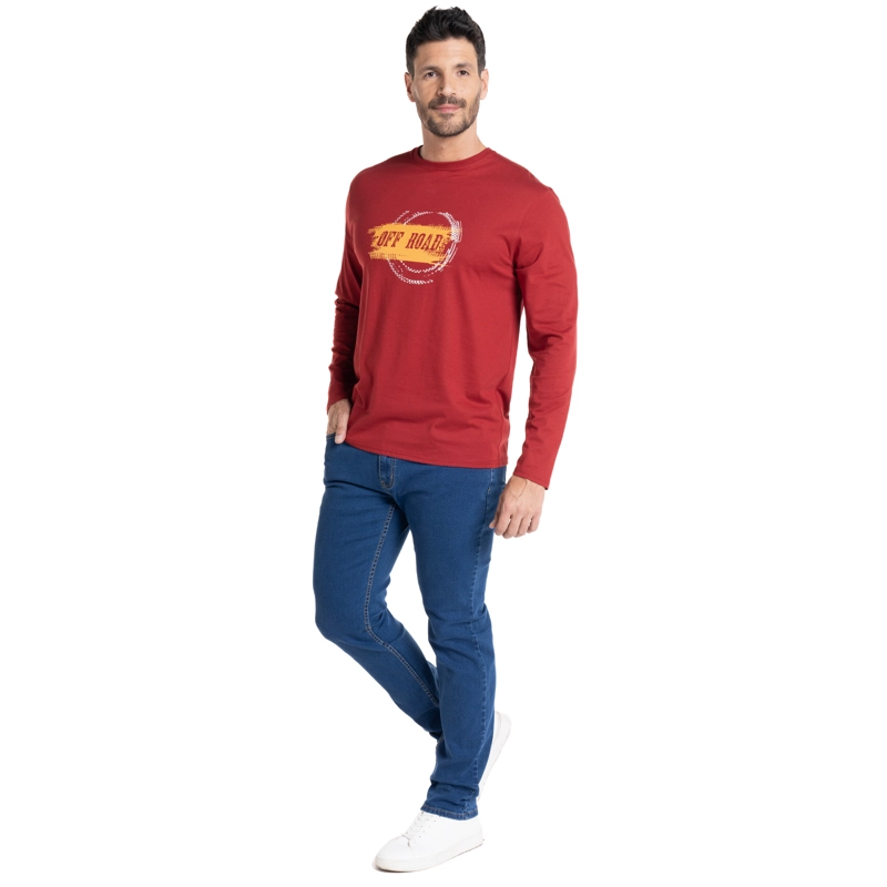 POLERA MANGA LARGA JERSEY ESTAMPADO FRONT | BURDEO - 4