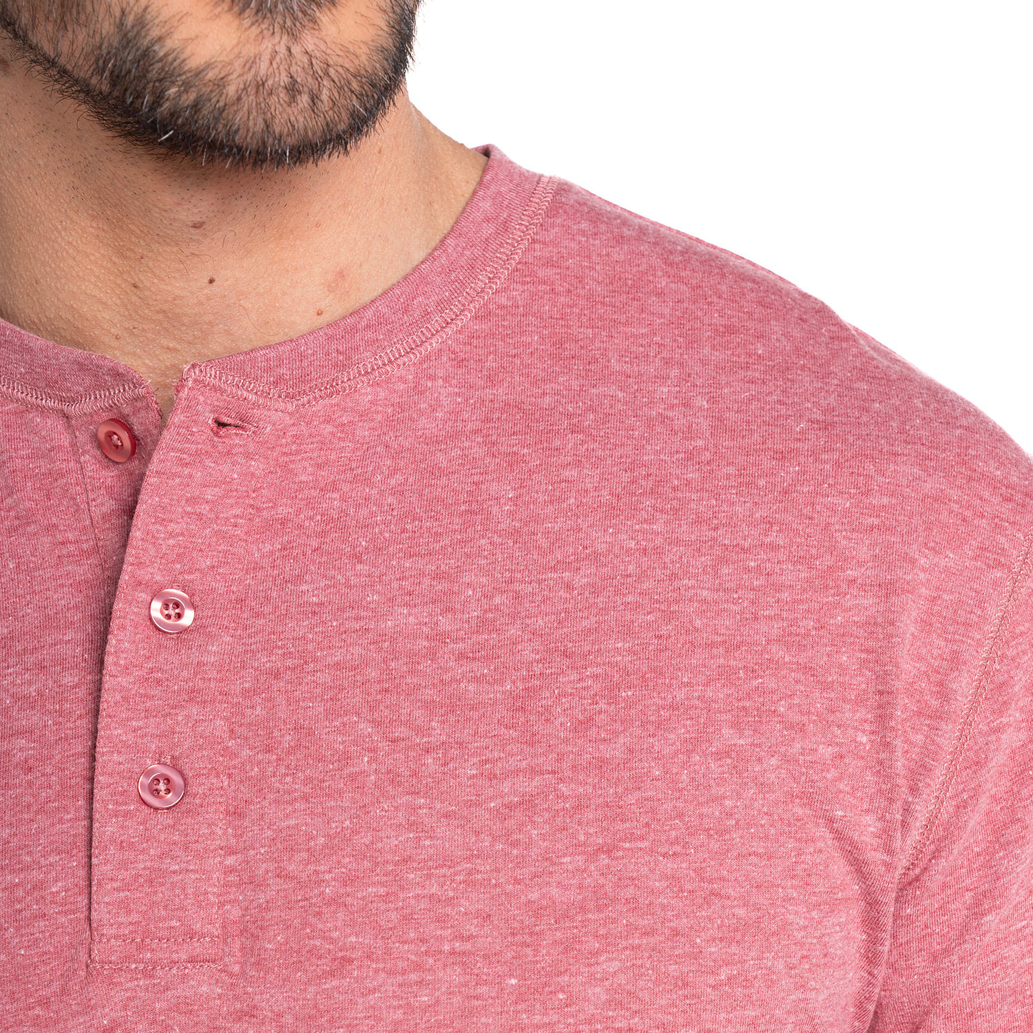 POLERA MANGA LARGA JERSEY BOTONES | EN COLOR ROJO - 2