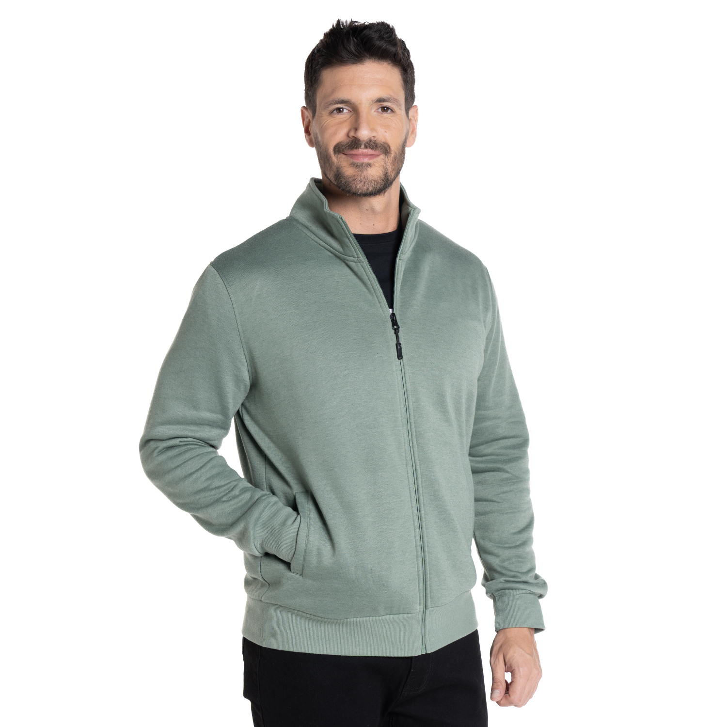POLERON CUELLO ALTO SIN CAPUCHA | VERDE - 1