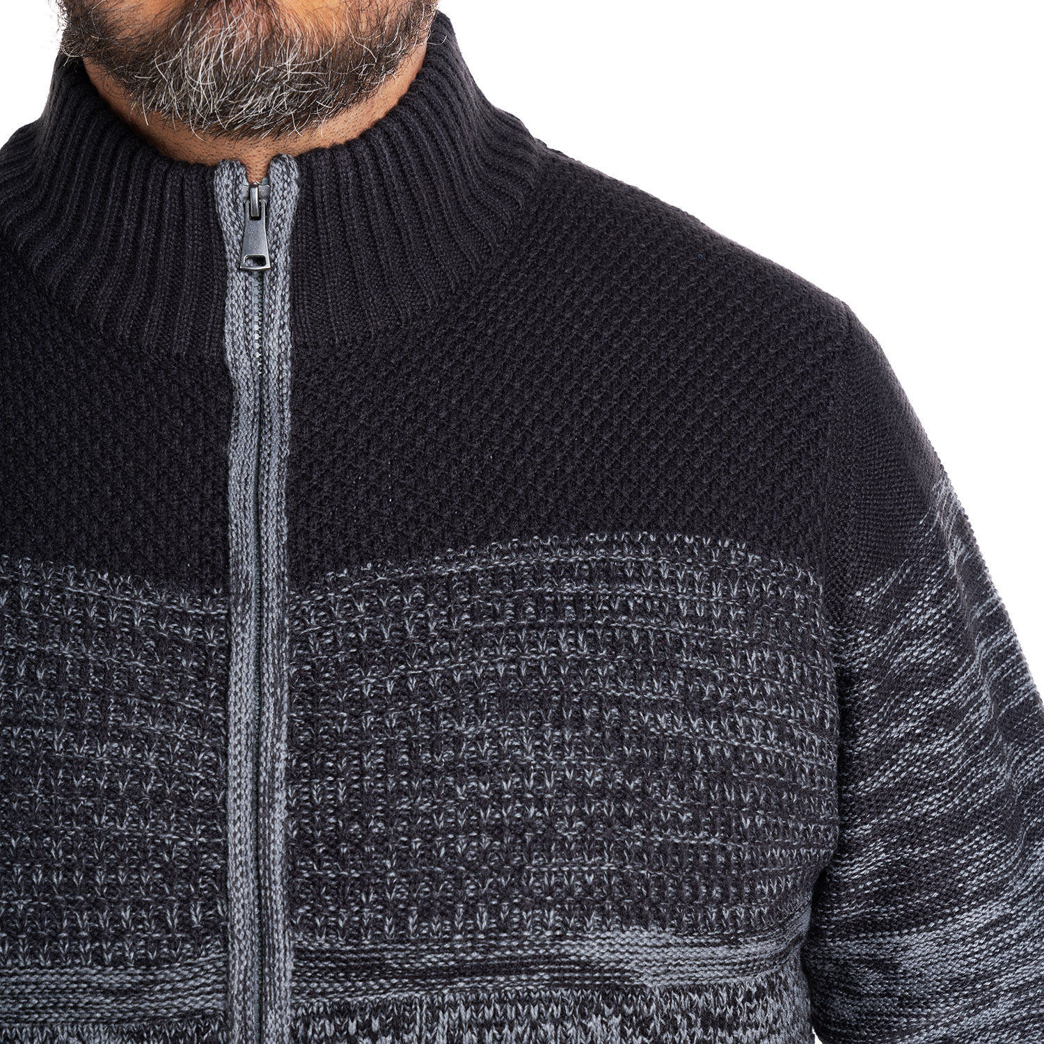 SWEATER FULL ZIPPER | GRIS OSCURO - 3