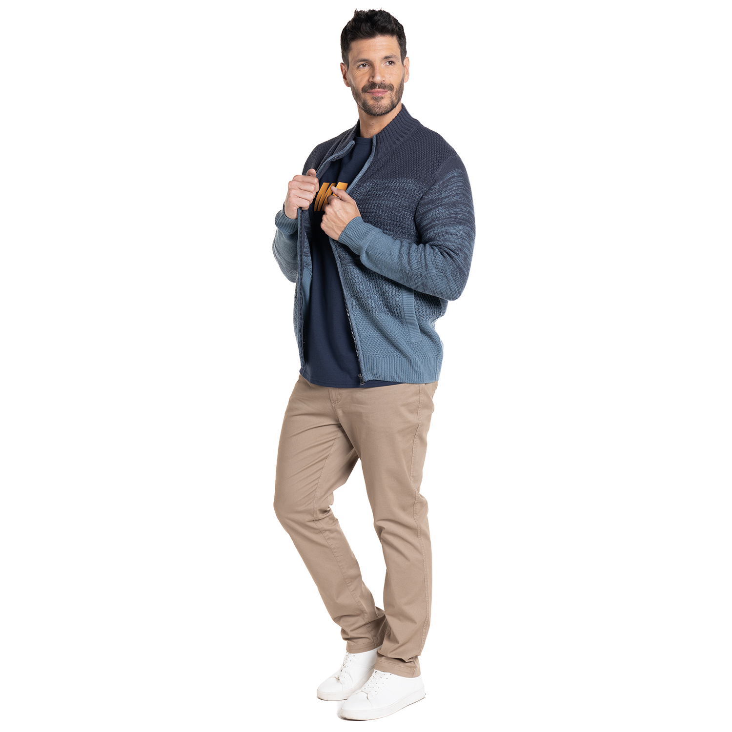 SWEATER FULL ZIPPER | AZUL - 4