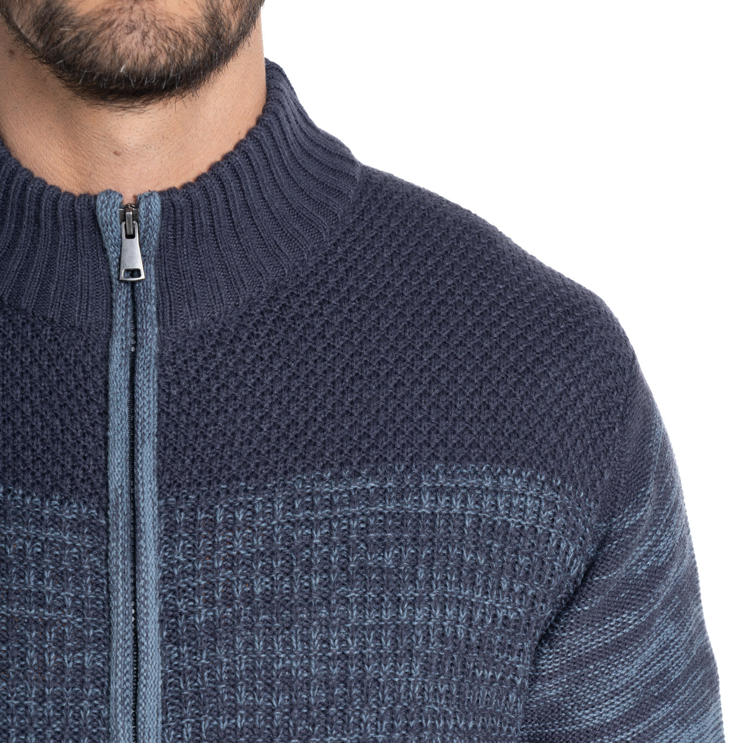 SWEATER FULL ZIPPER | AZUL - 5