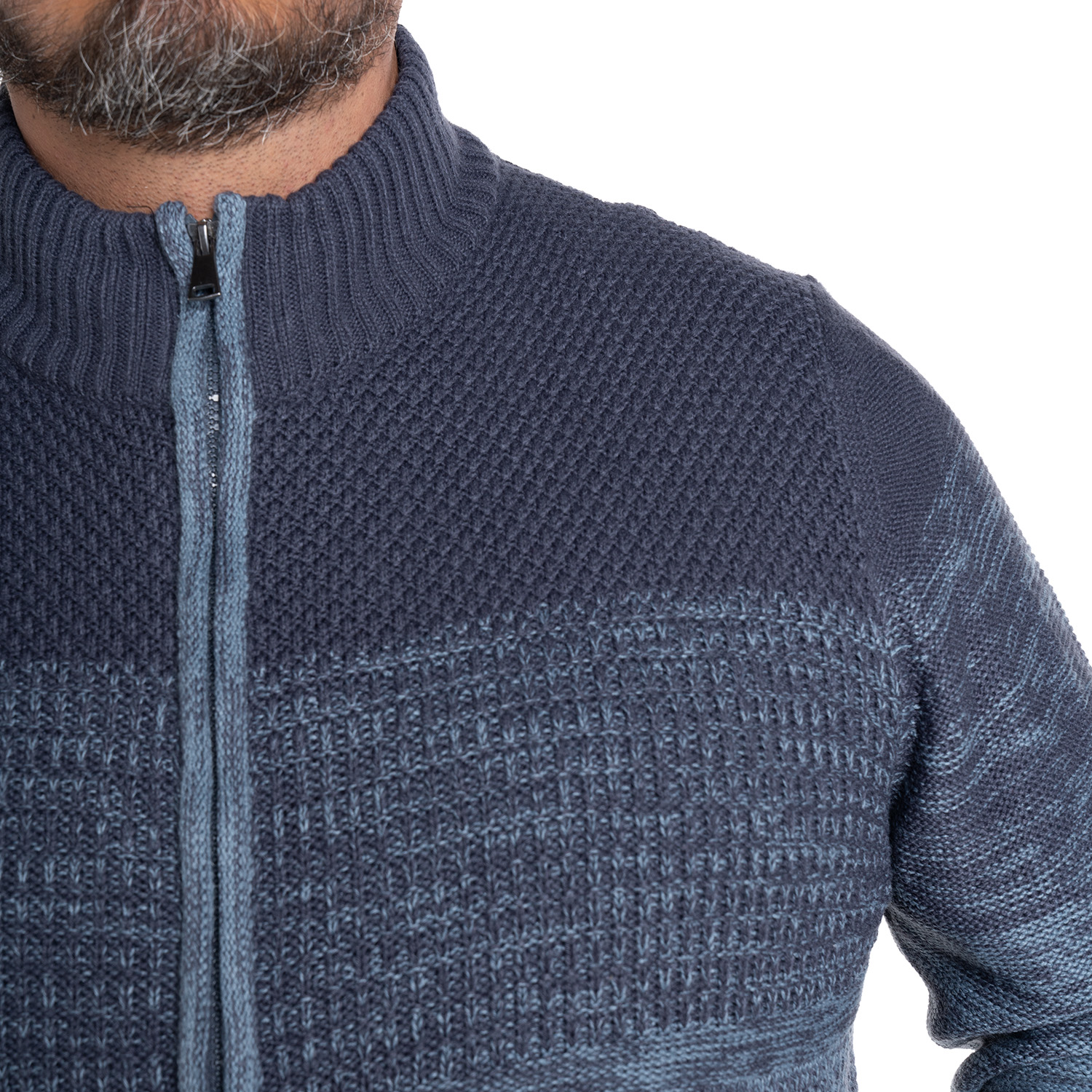 SWEATER FULL ZIPPER | AZUL - 3