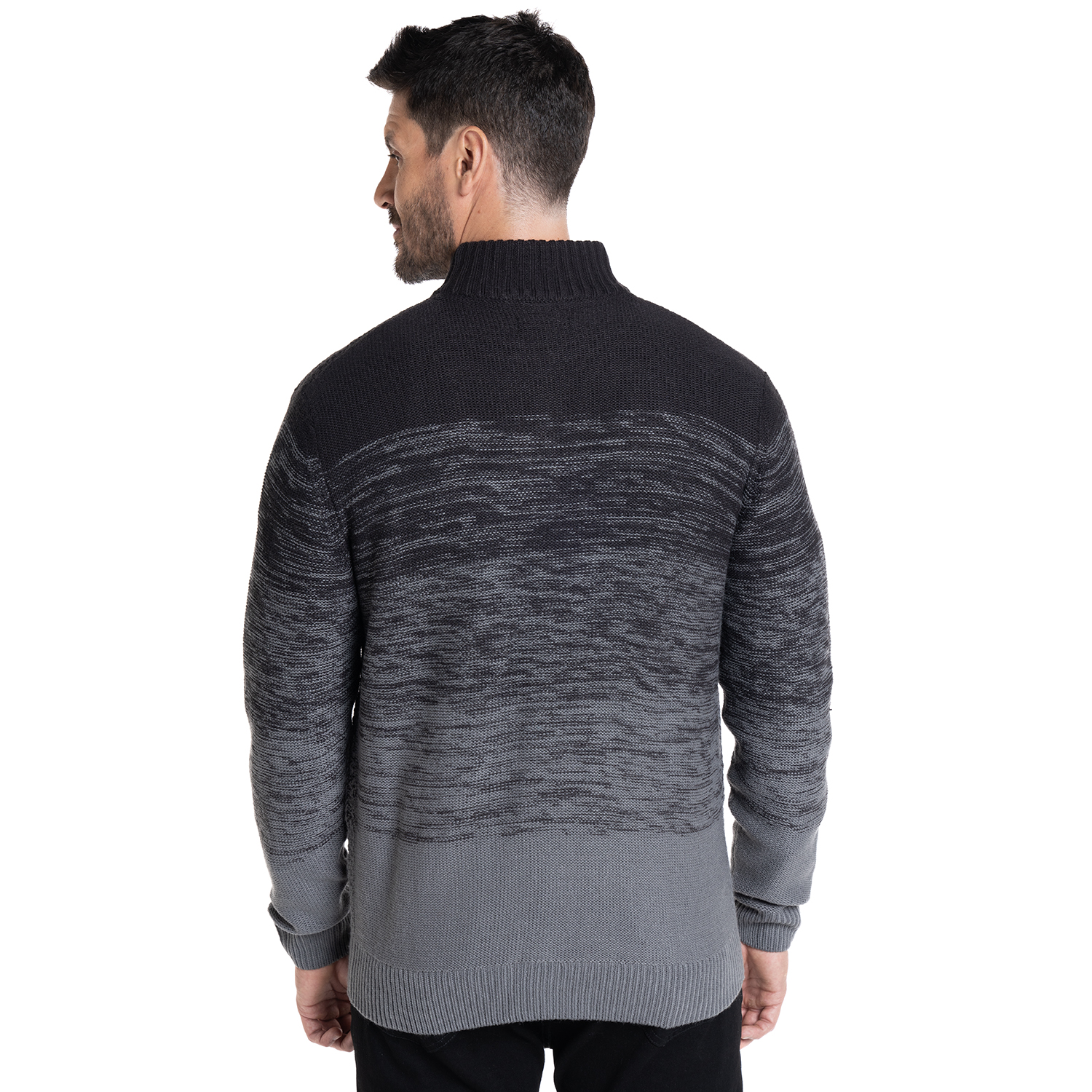 SWEATER FULL ZIPPER | GRIS OSCURO - 2