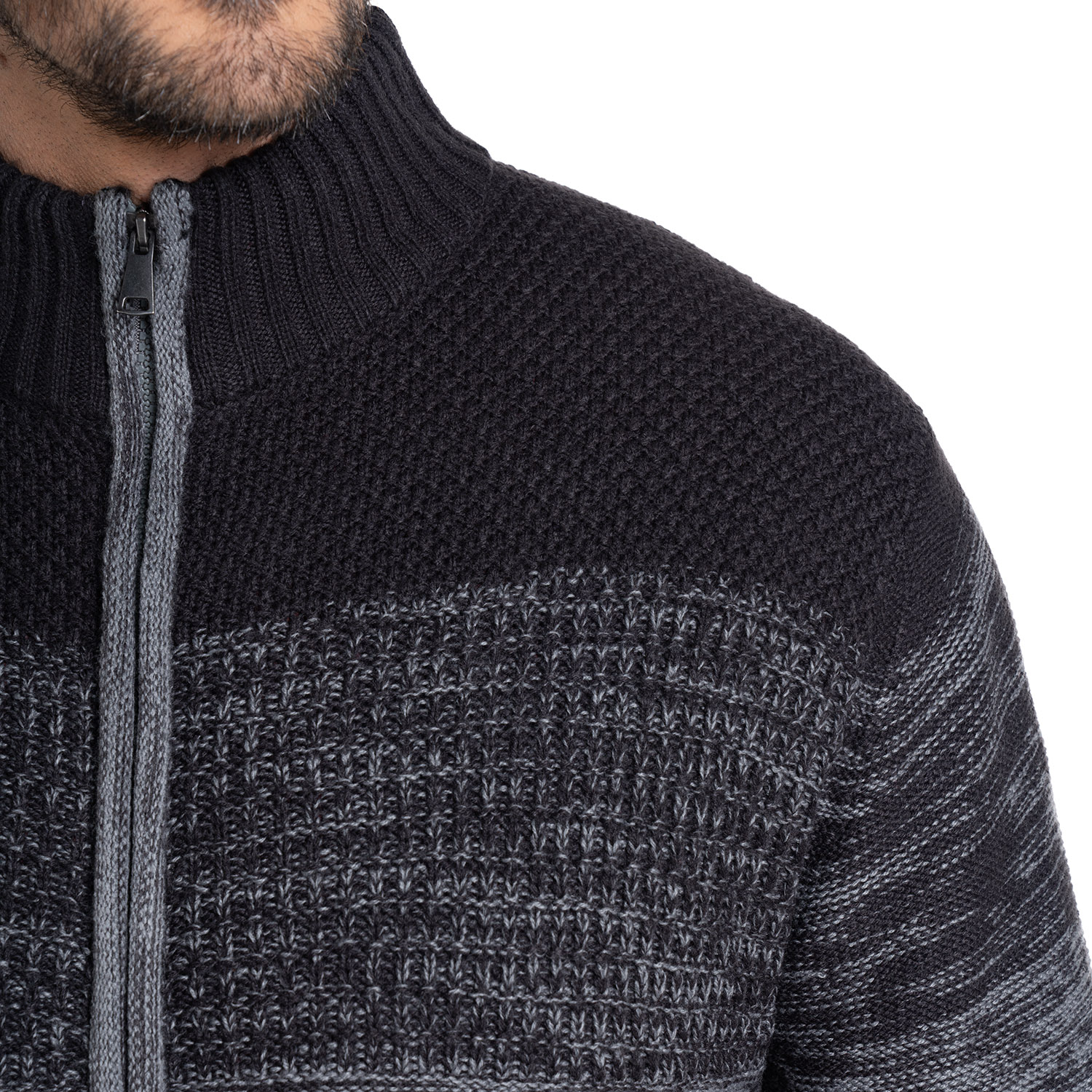 SWEATER FULL ZIPPER | GRIS OSCURO - 3