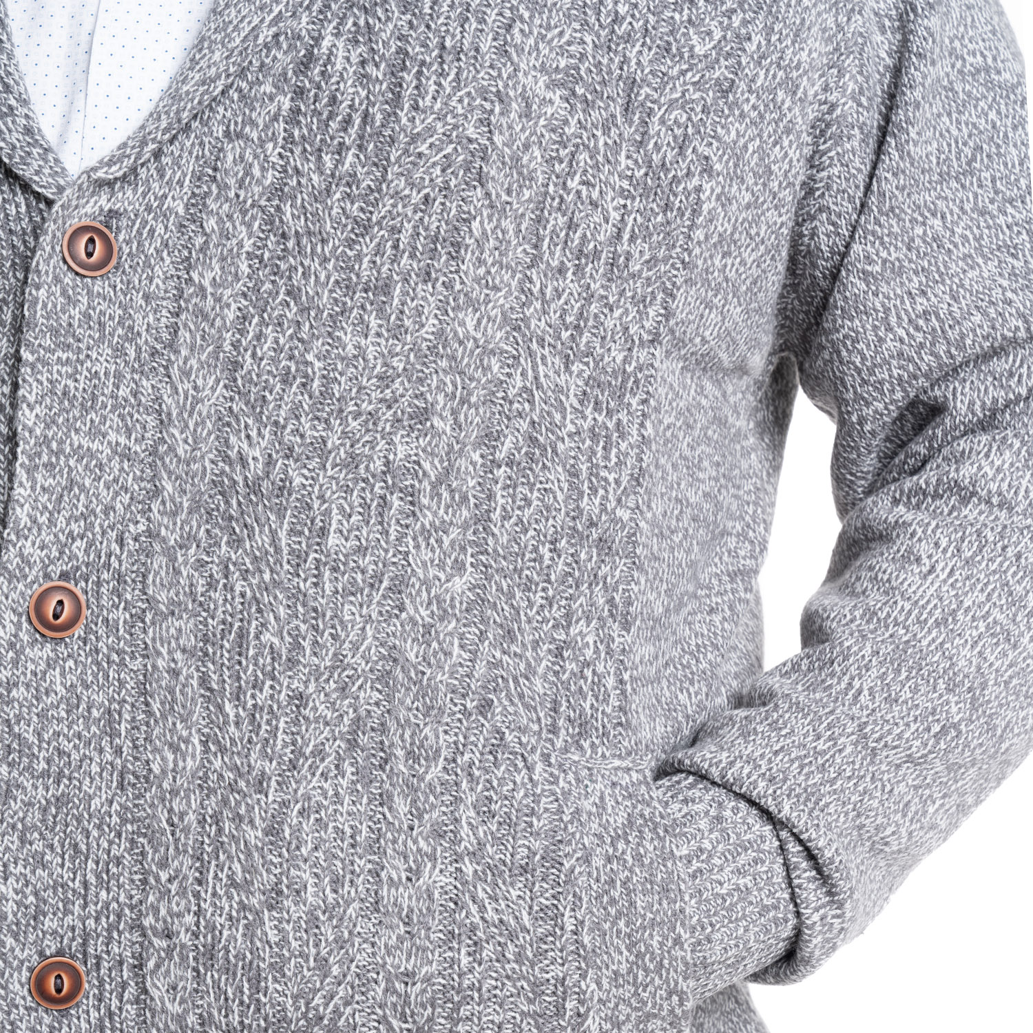 SWEATER CARDIGAN | GRIS - 3