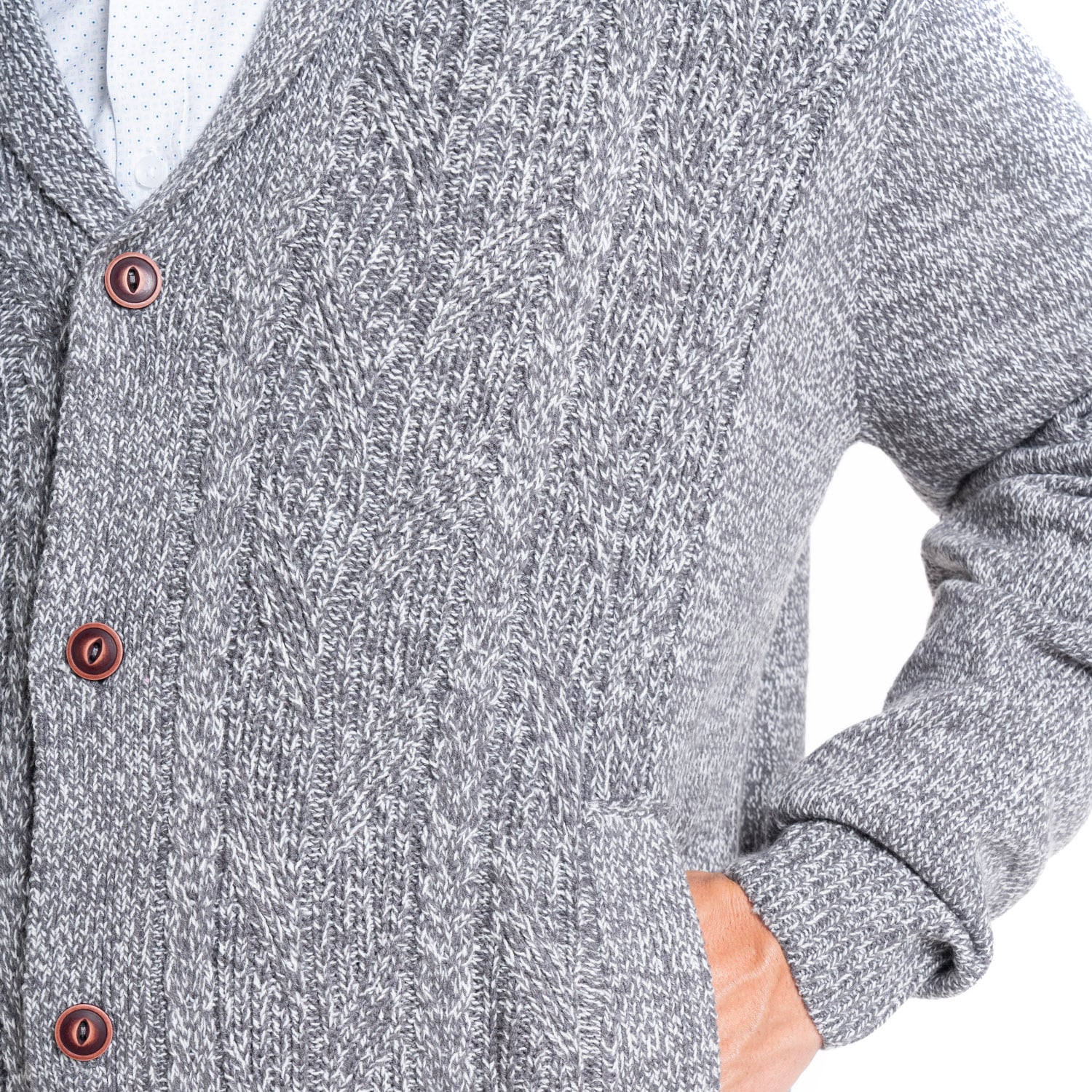 SWEATER CARDIGAN | GRIS - 3