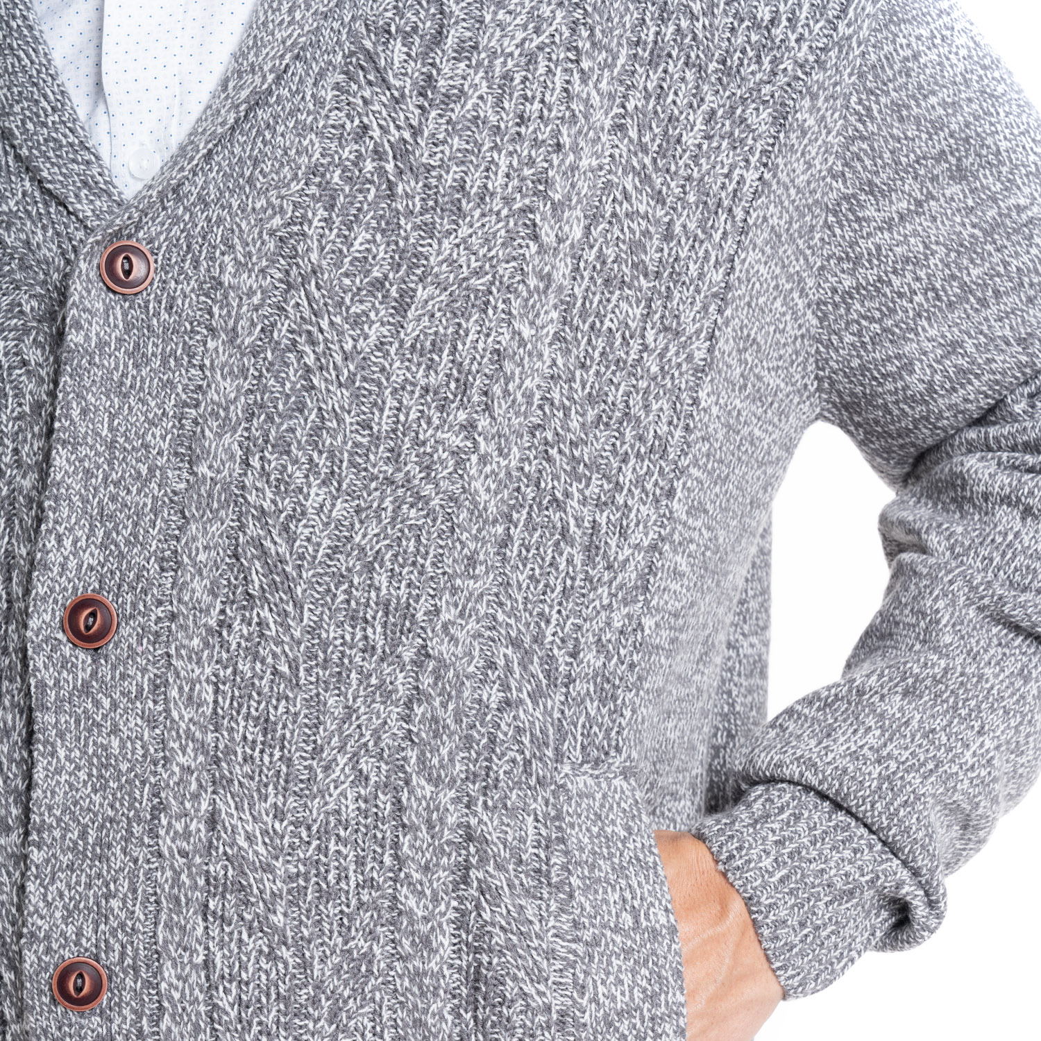 SWEATER CARDIGAN | GRIS - 3