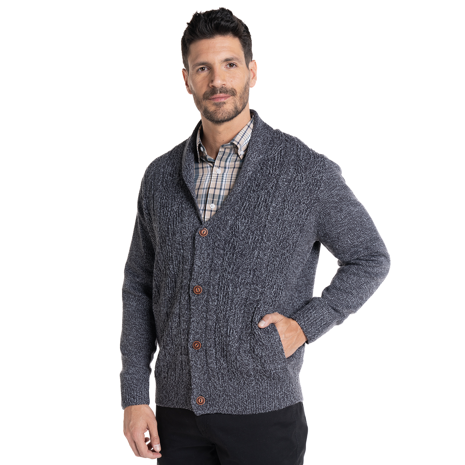 SWEATER CARDIGAN | EN COLOR NEGRO - 1