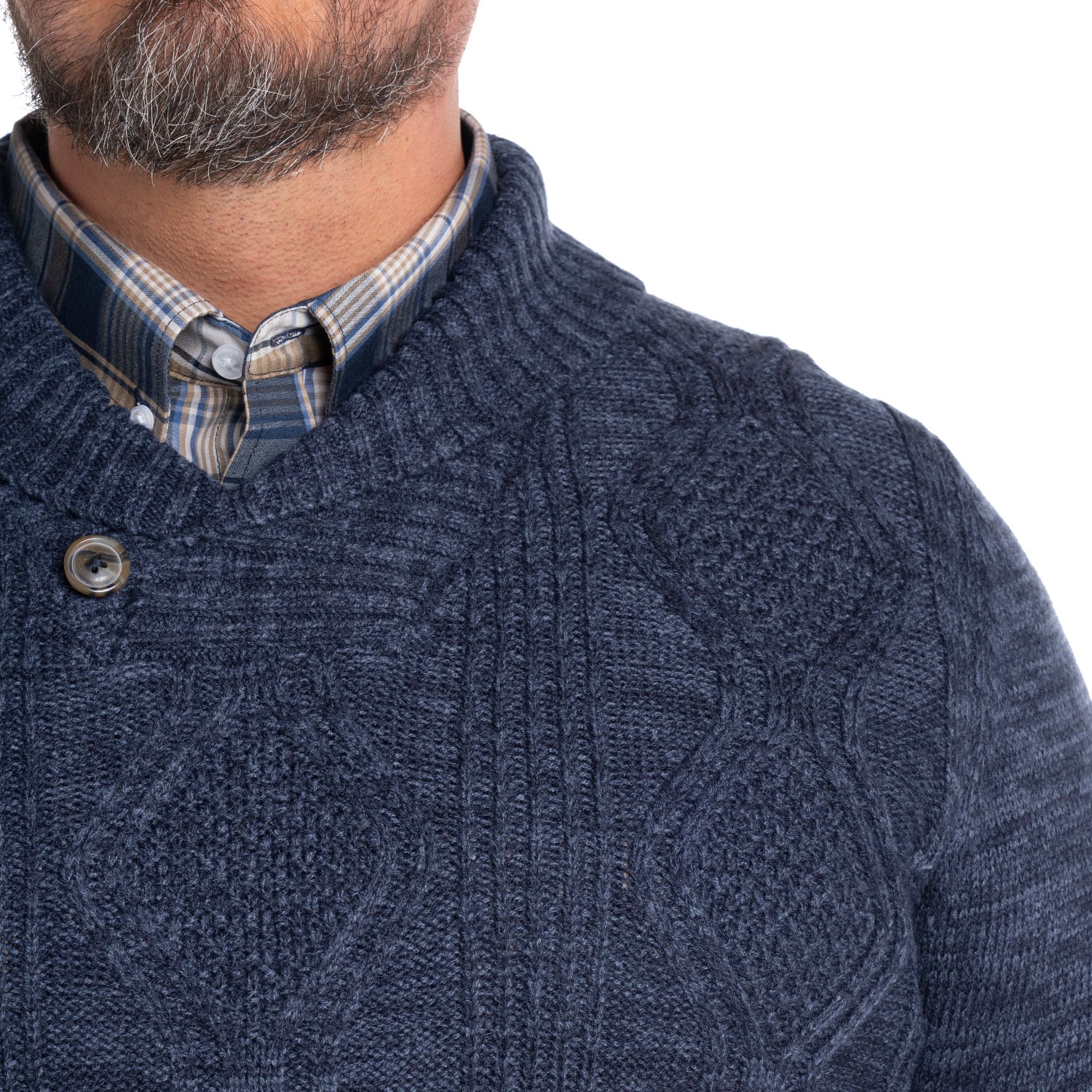 SWEATER CUELLO CRUZADO | AZUL MARINO - 3