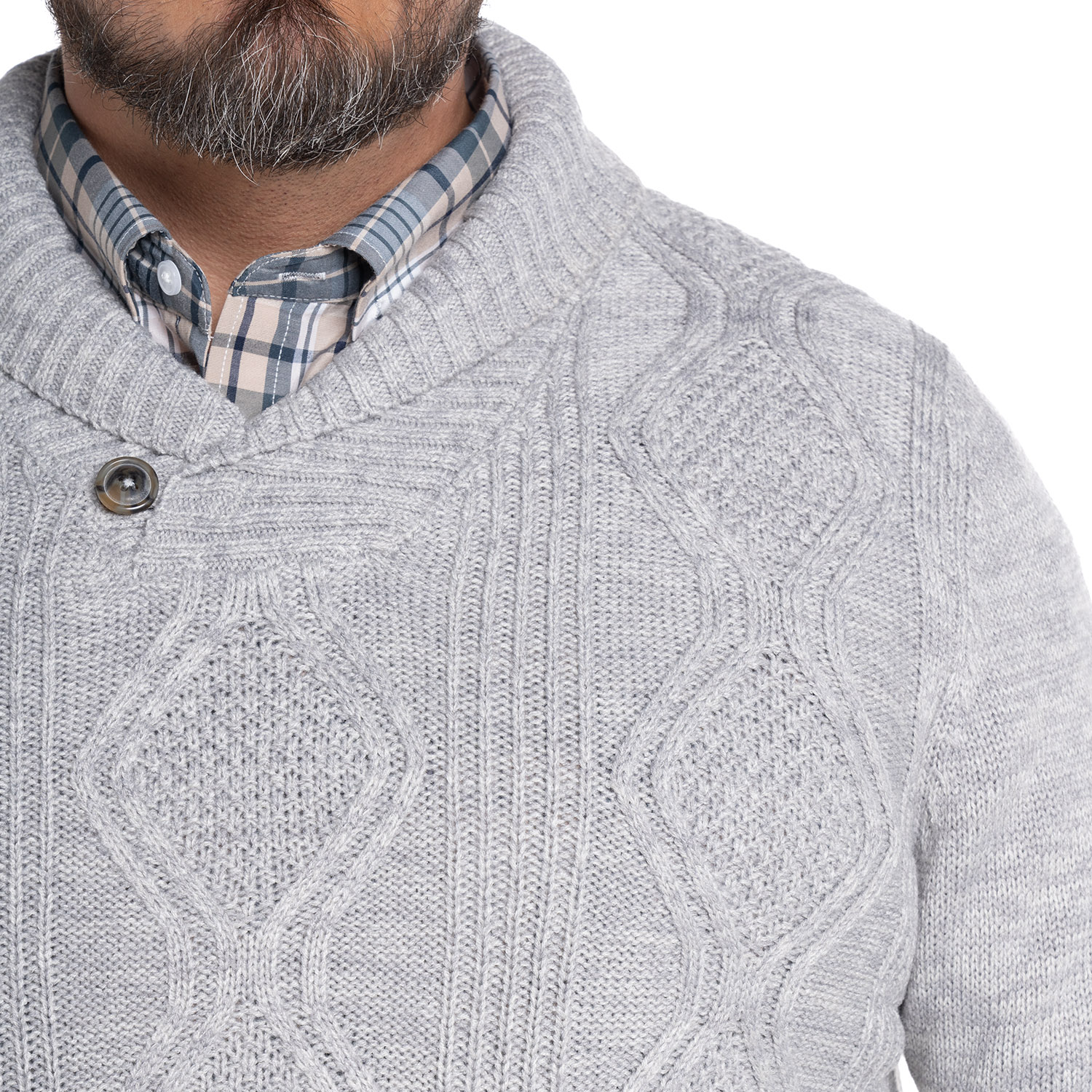 SWEATER CUELLO CRUZADO | GRIS CLARO - 3