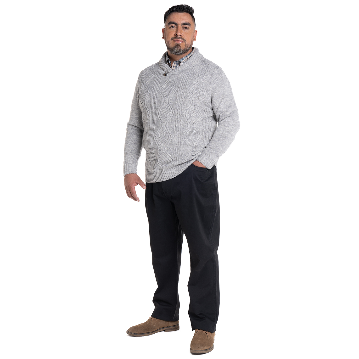 SWEATER CUELLO CRUZADO | GRIS CLARO - 4