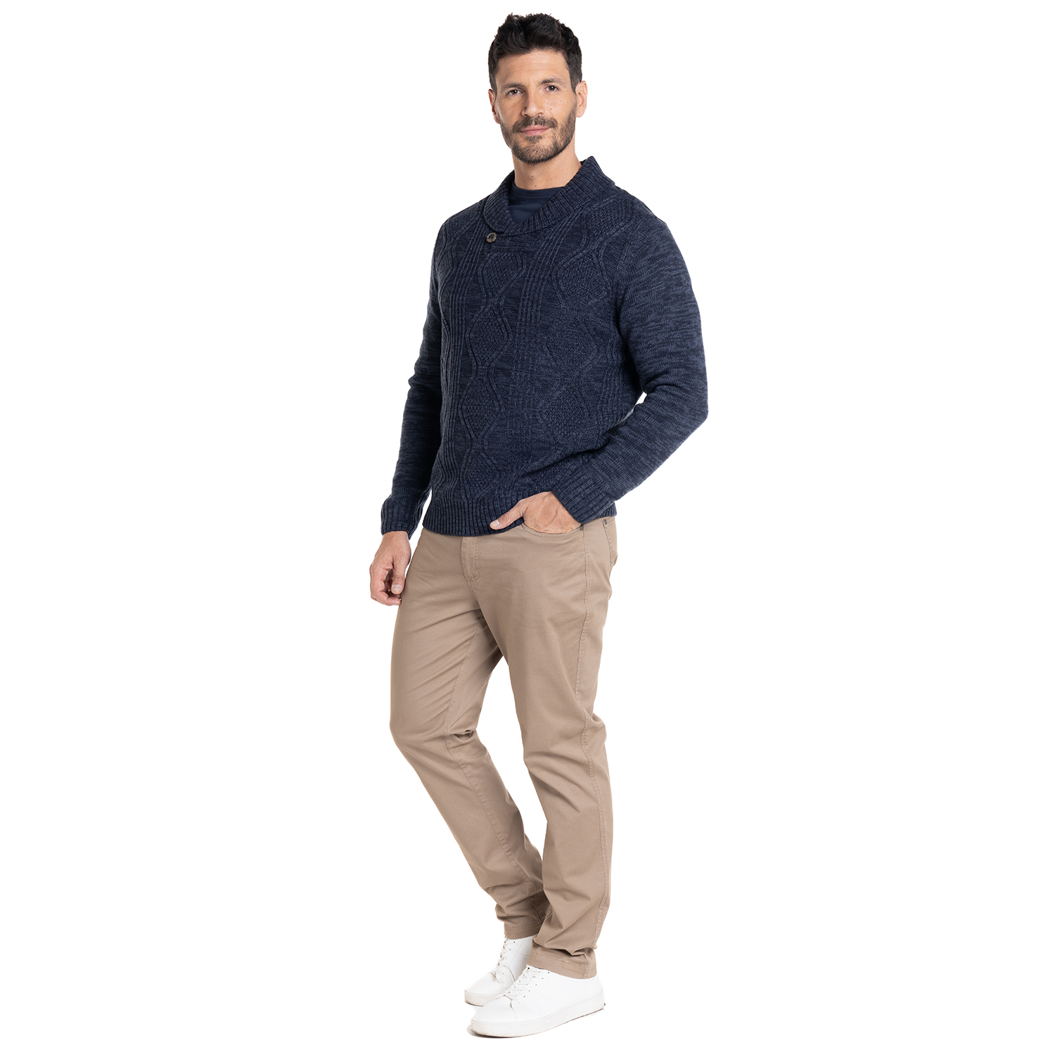 SWEATER CUELLO CRUZADO | AZUL MARINO - 4