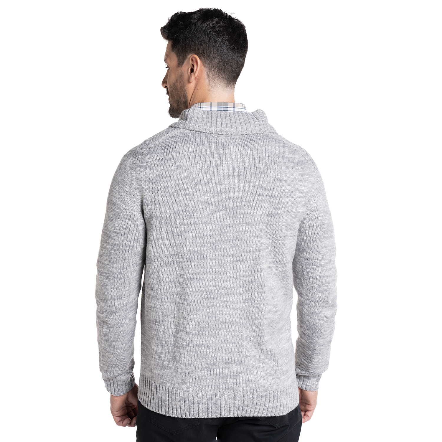 SWEATER CUELLO CRUZADO | GRIS CLARO - 2