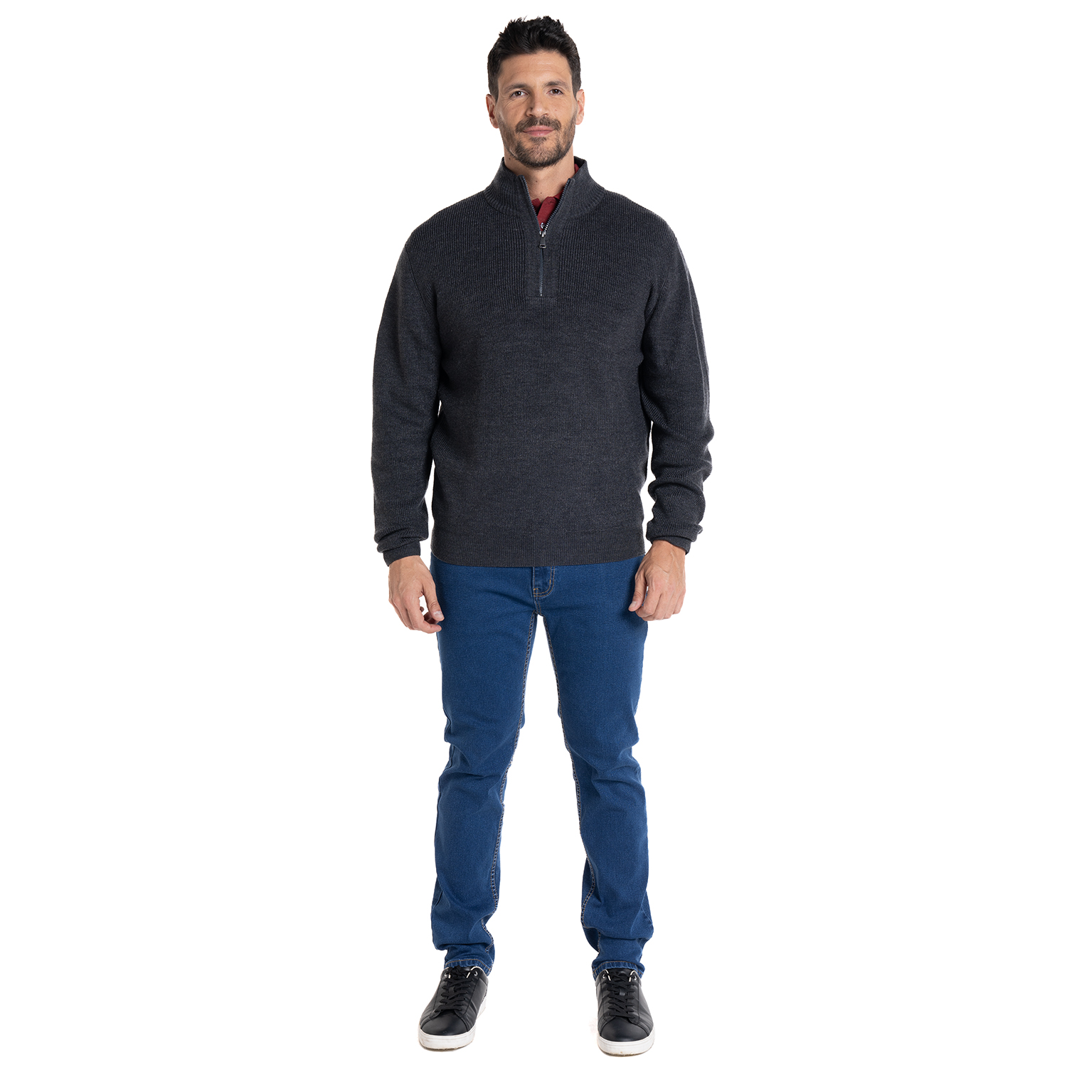 SWEATER HALF ZIPPER | AZUL MARINO - 4