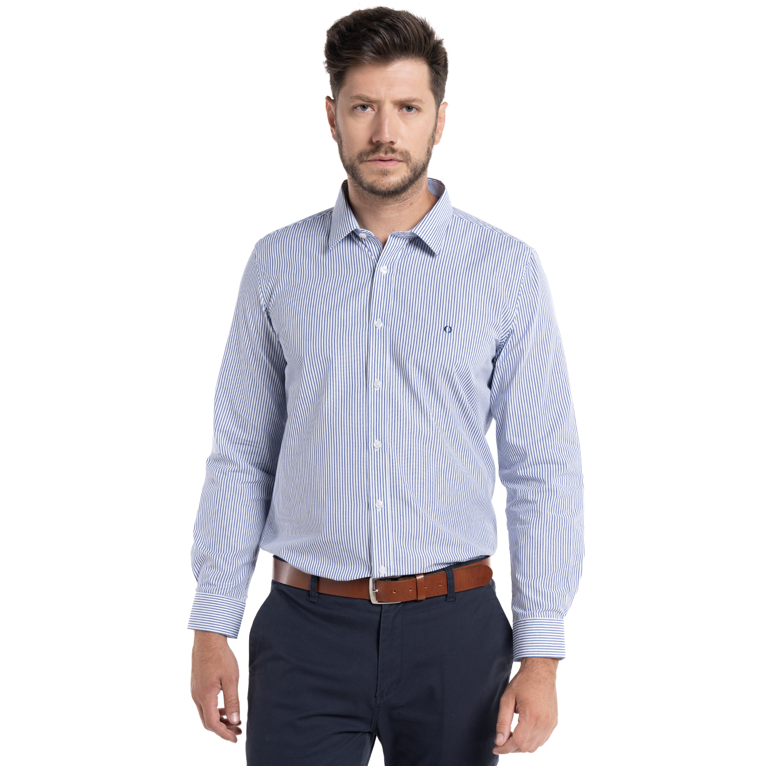 CAMISA TREVIRA LISTADA BILBAO | AZUL PETRÓLEO - 1